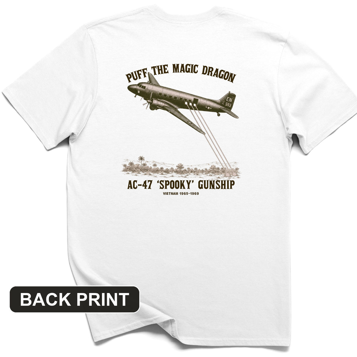 Puff the Magic Dragon Back Print T-Shirt
