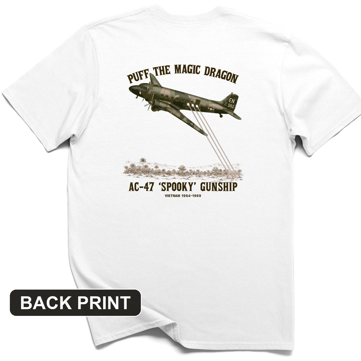 Puff the Magic Dragon Back Print T-Shirt