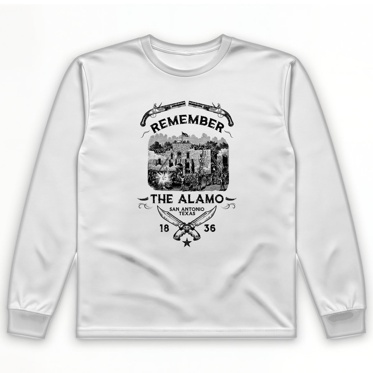 Remember the Alamo 1836 Long Sleeve T-Shirt