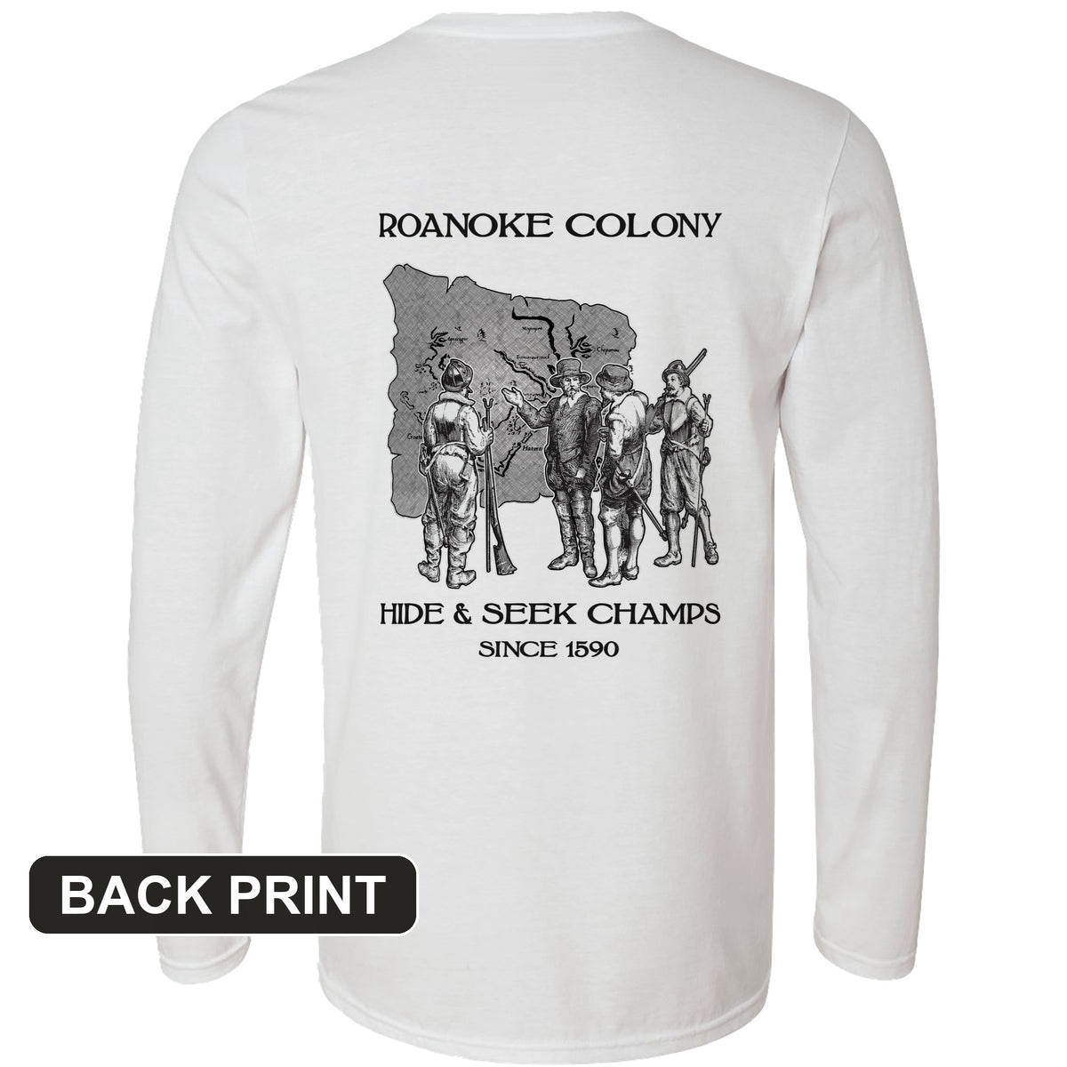 Roanoke Back Print Long Sleeve T-Shirt