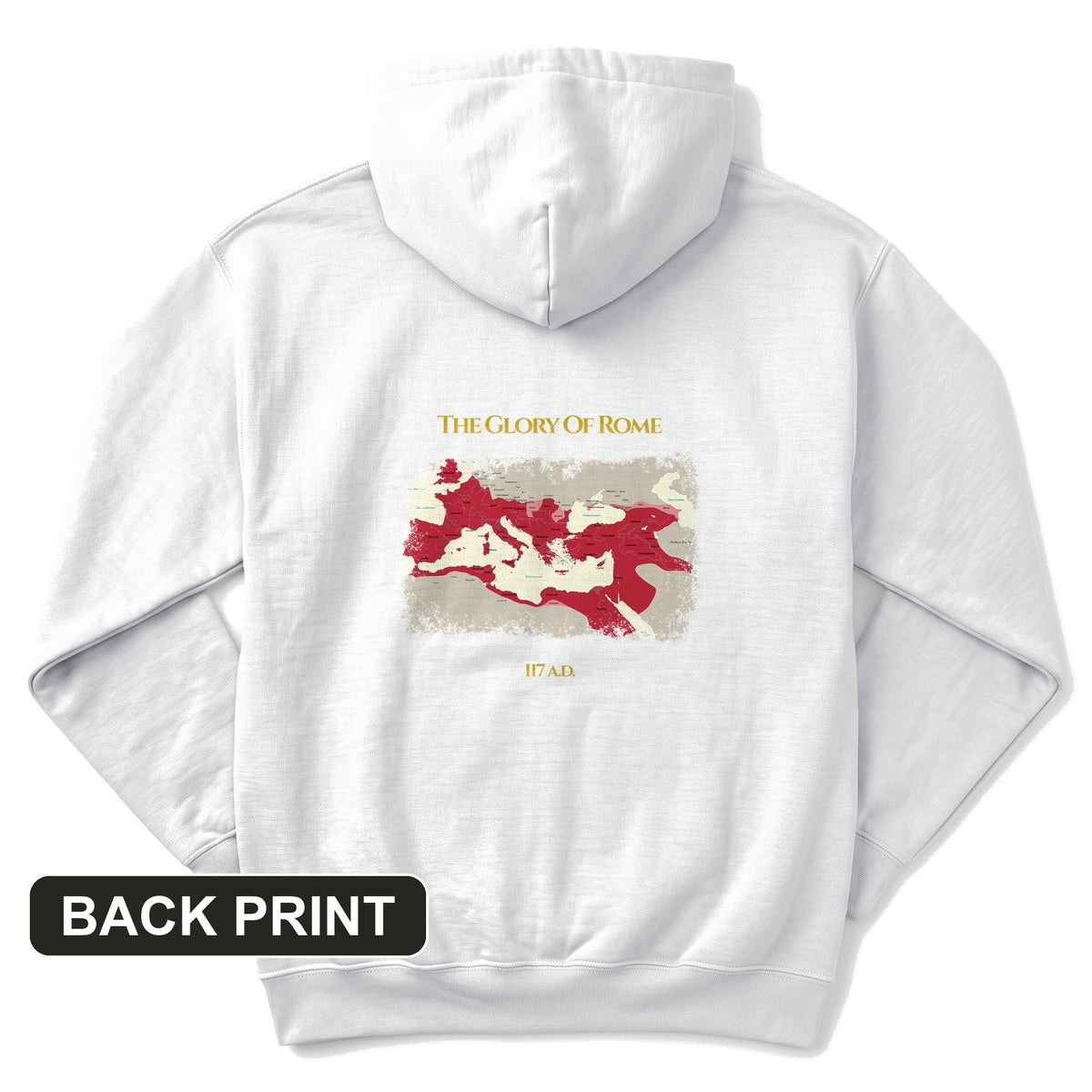 Roman Empire Map Back Print Hoodie