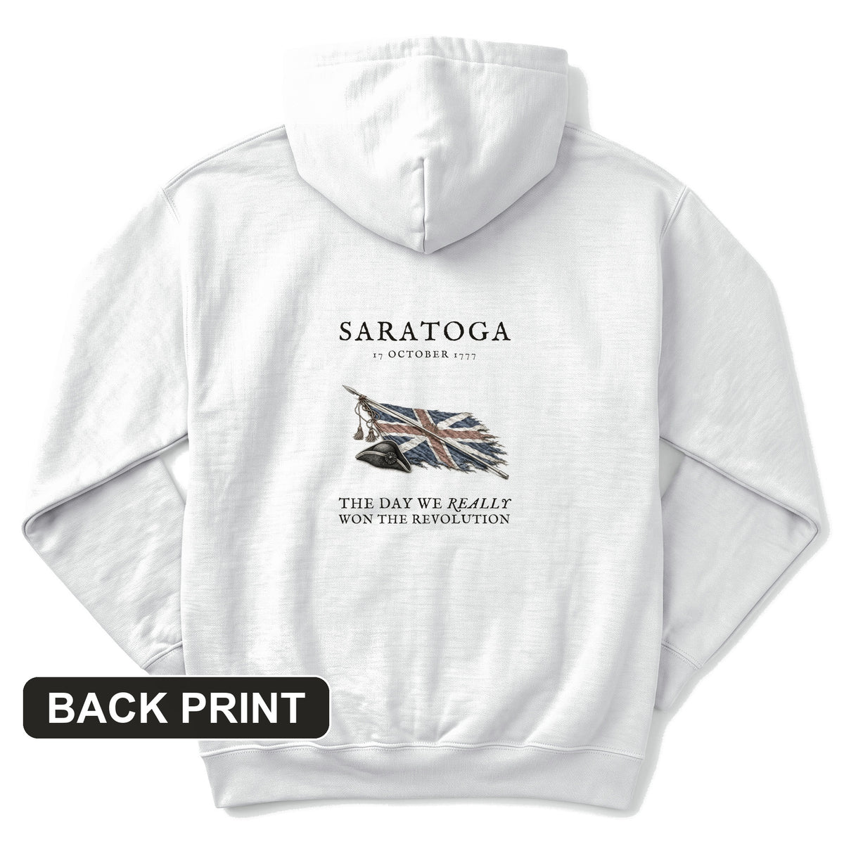 Saratoga 1777 Back Print Hoodie