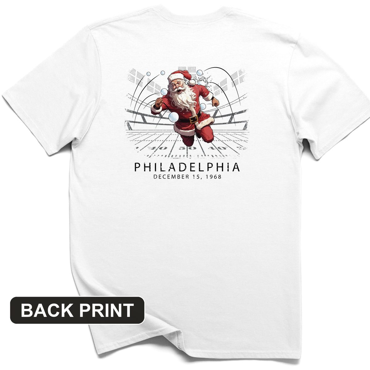 Snowballs at Santa Back Print T-Shirt