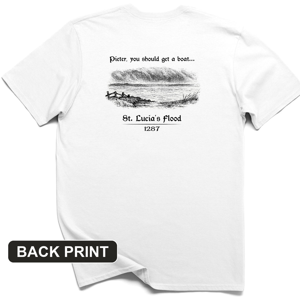 St Lucia Flood Back Print T-Shirt