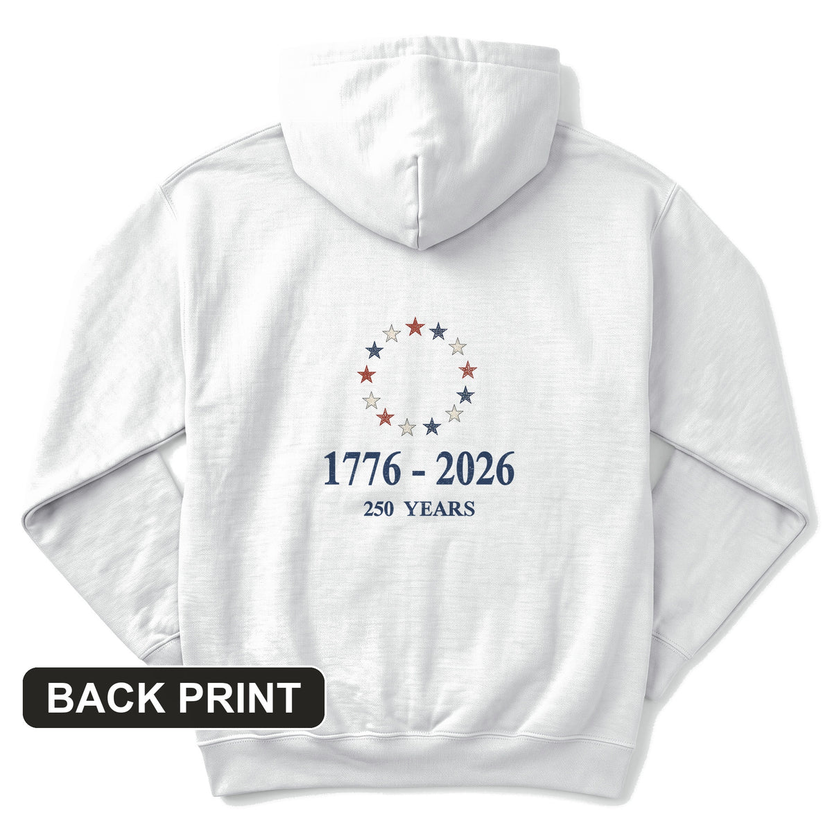 Stars Freedom Back Print Hoodie