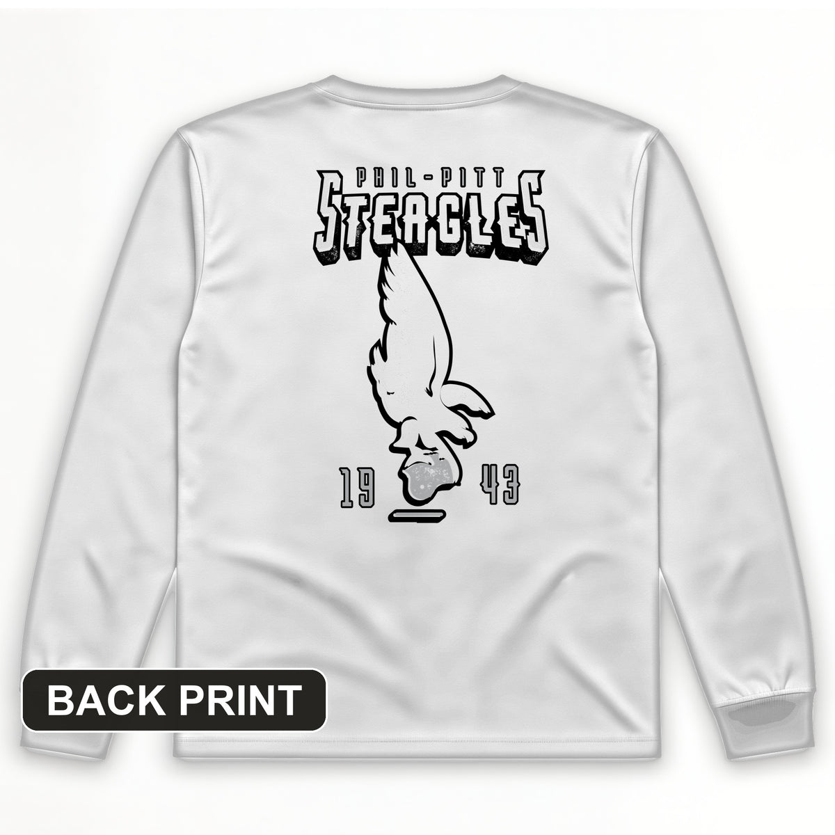 Steagles Back Print Long Sleeve T-Shirt