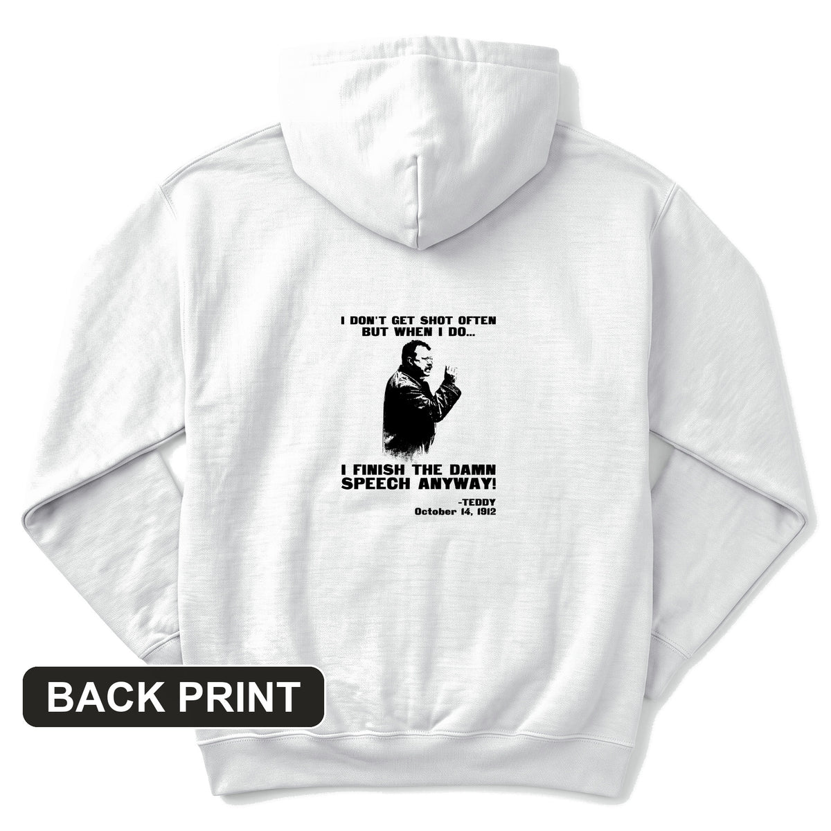 Teddy Speech Back Print Hoodie