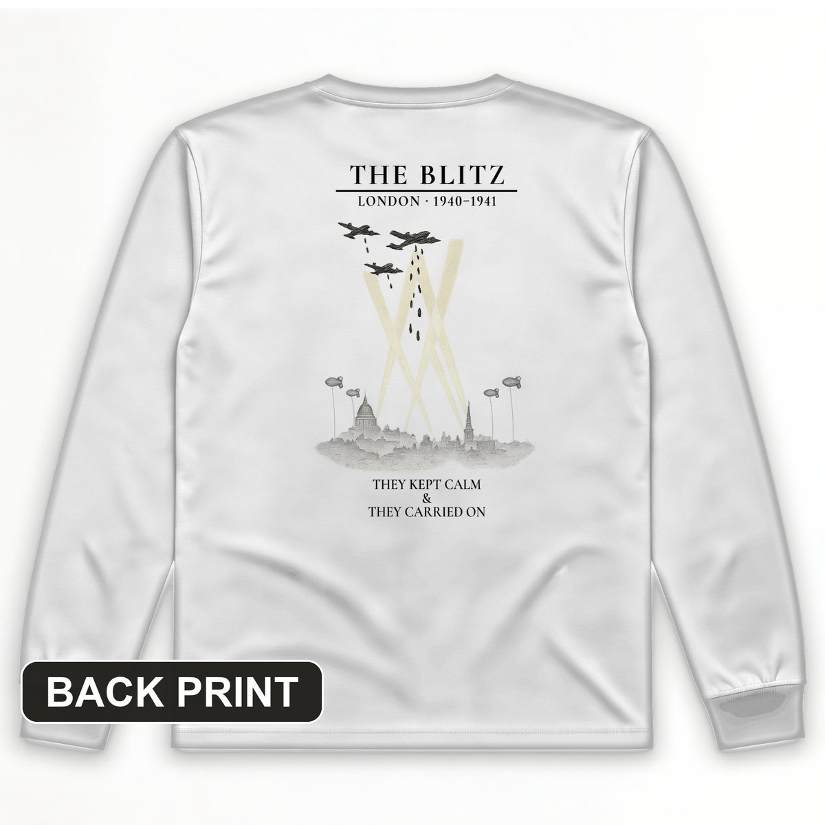 The Blitz Back Print Long Sleeve T-Shirt