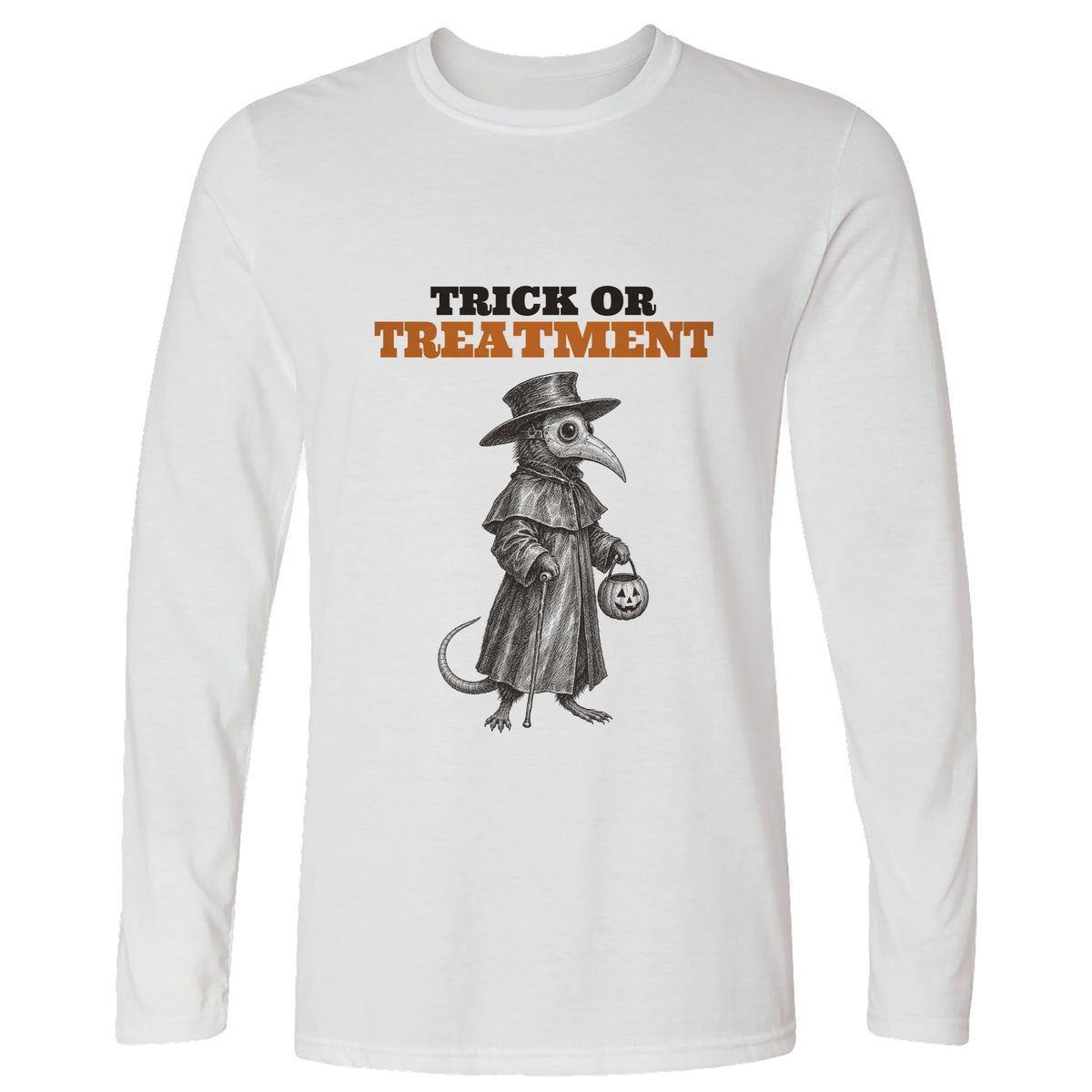 Trick Or Treatment Plague Rat Long Sleeve T-Shirt