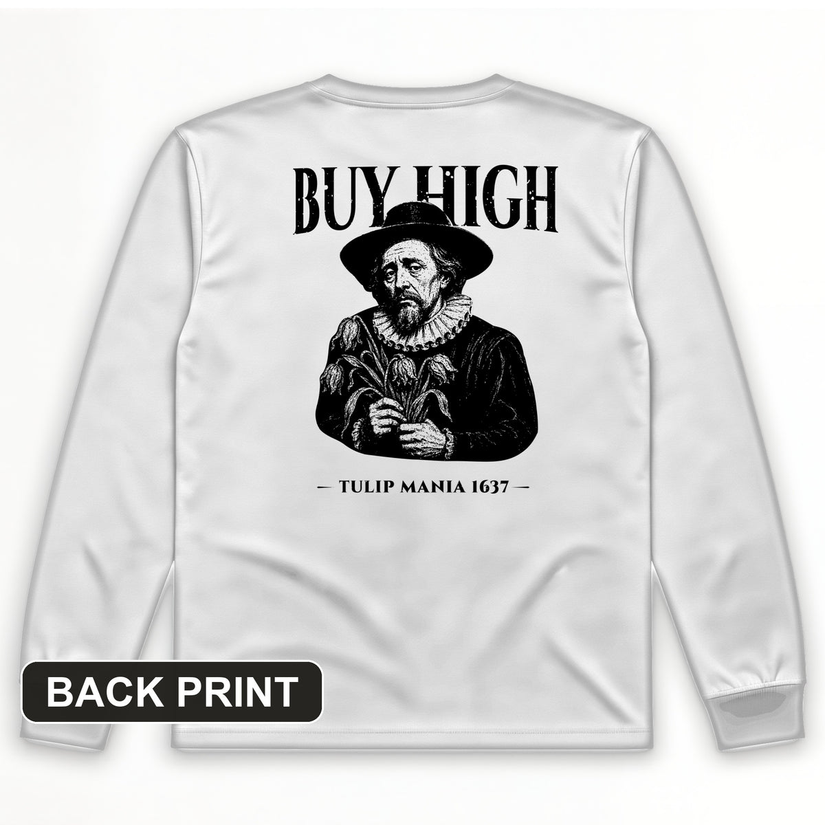 Tulip Mania Back Print Long Sleeve T-Shirt