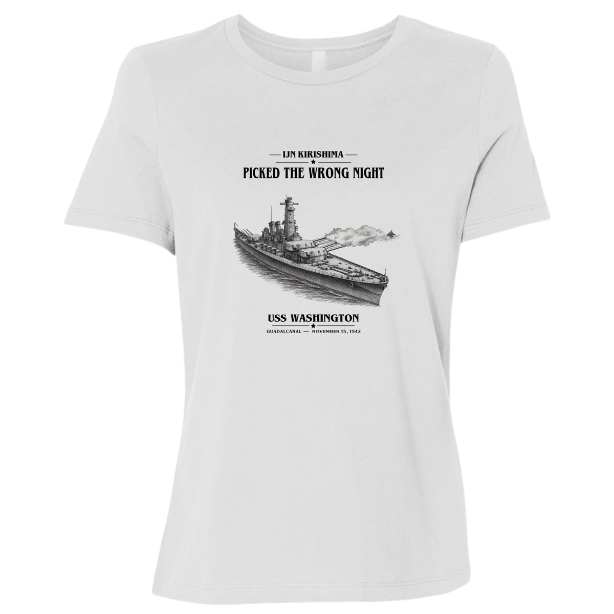 USS Washington at Guadalcanal Women's T-Shirt