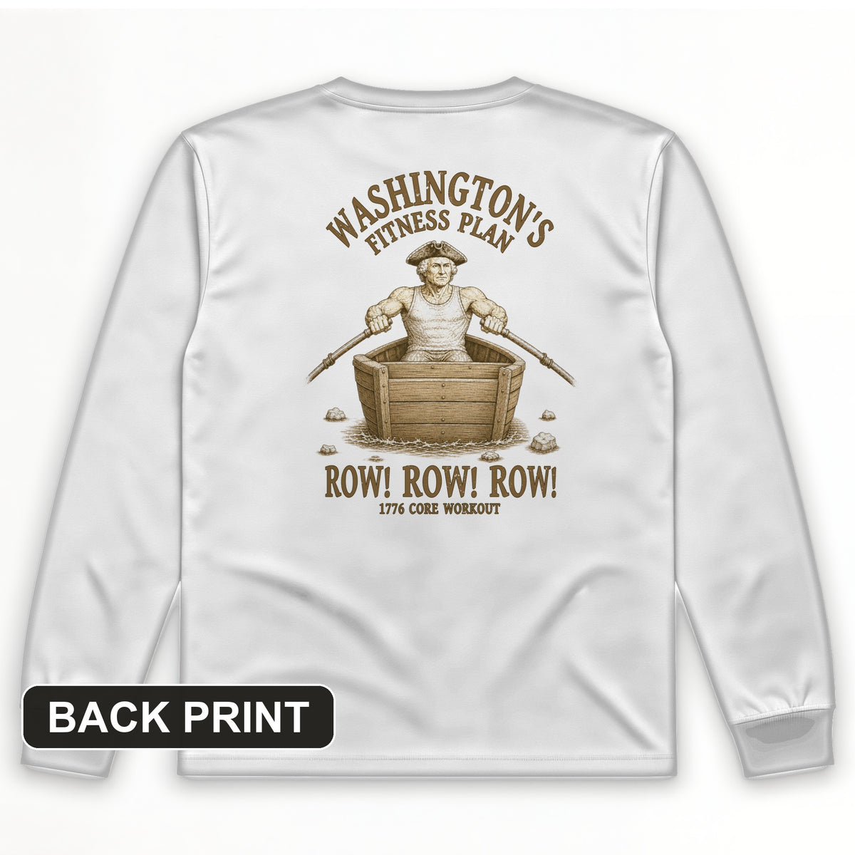Washington Fitness Plan Back Print Long Sleeve T-Shirt