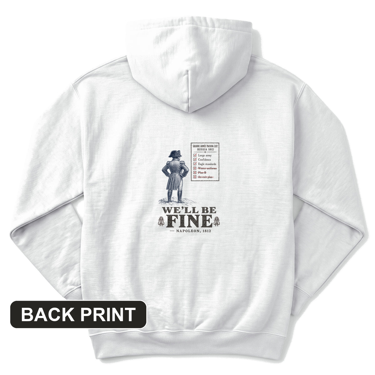 We'll Be Fine Back Print Hoodie
