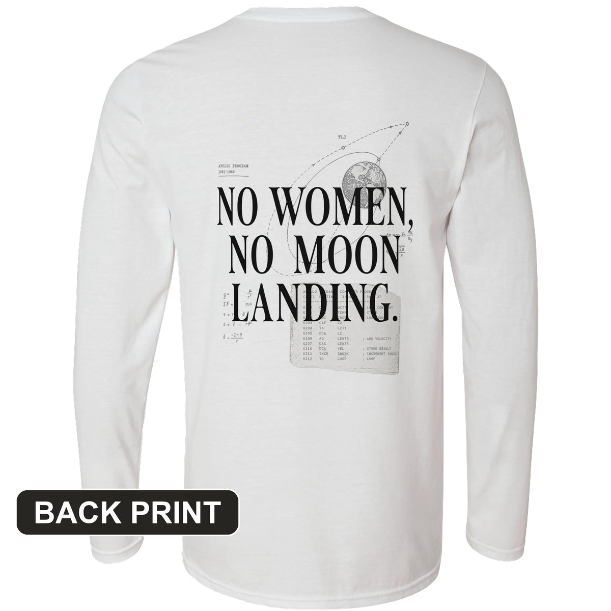 Women of NASA Back Print Long Sleeve T-Shirt