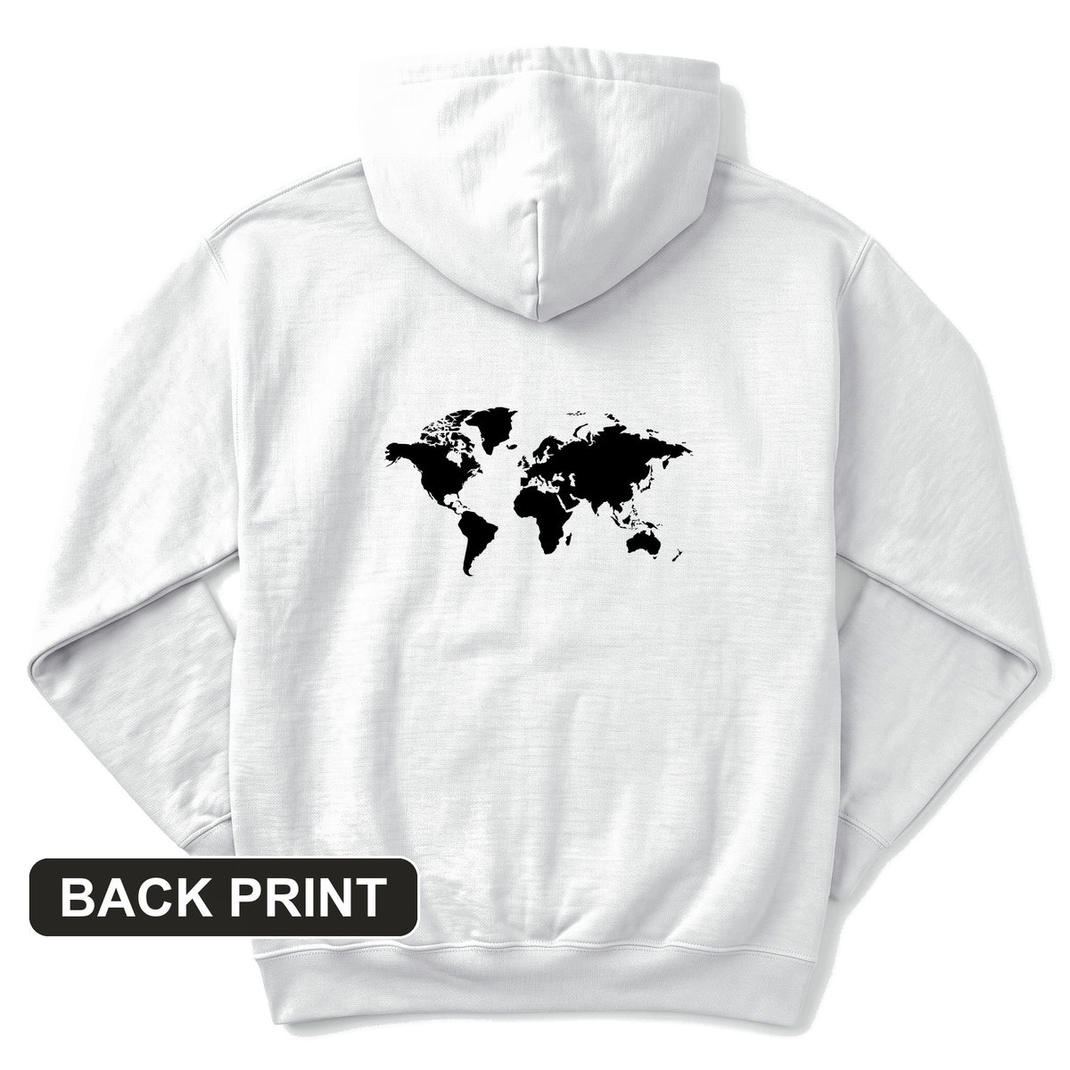 World Map Back Print Hoodie