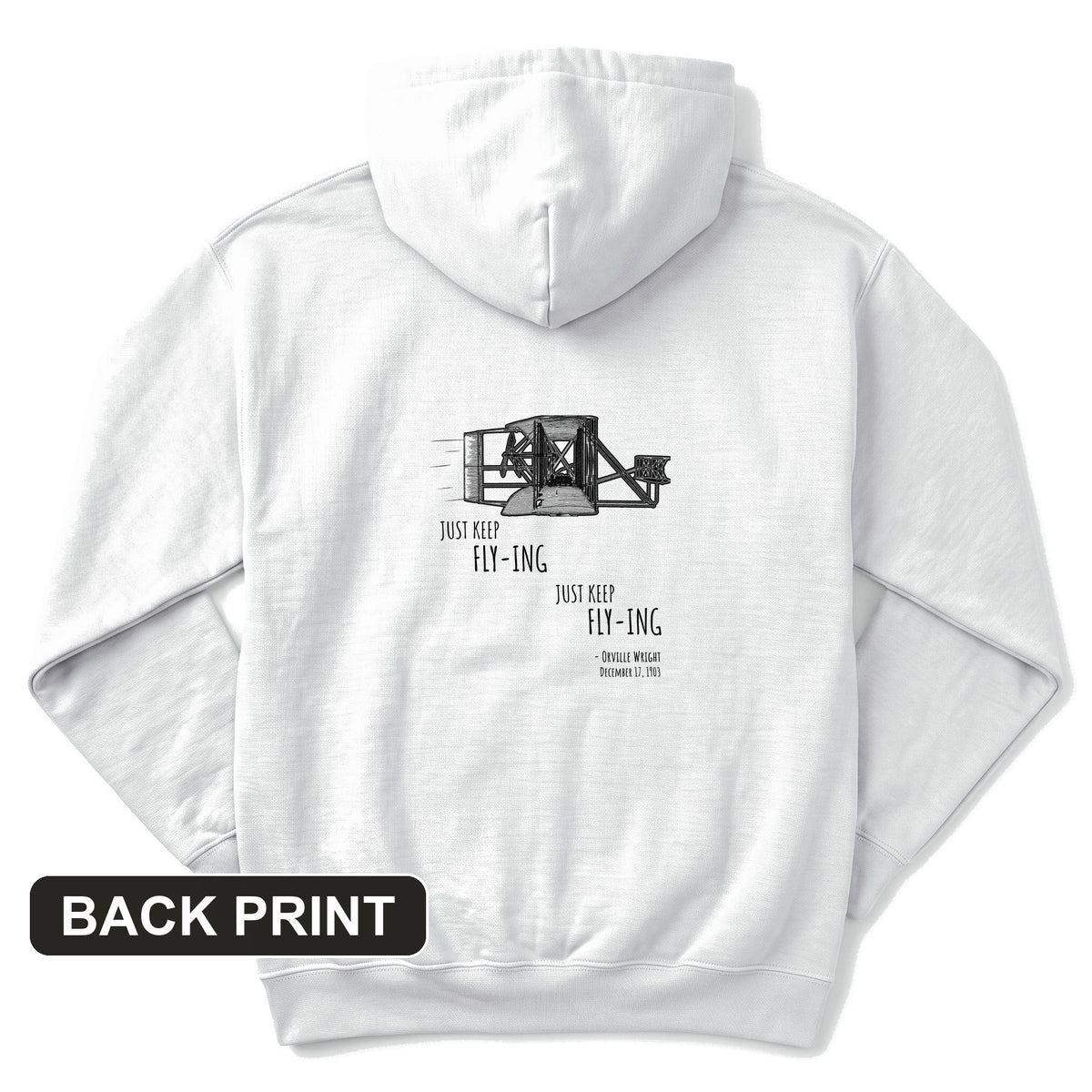 Wright Brothers Back Print Hoodie