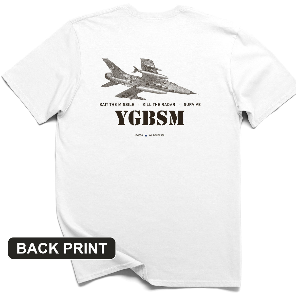 YGBSM Wild Weasel Back Print T-Shirt