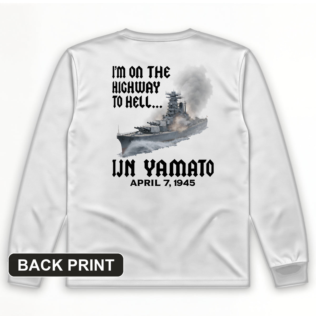 Yamato Back Print Long Sleeve T-Shirt