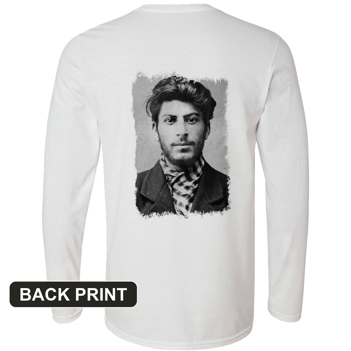 Young Stalin Back Print Long Sleeve T-Shirt