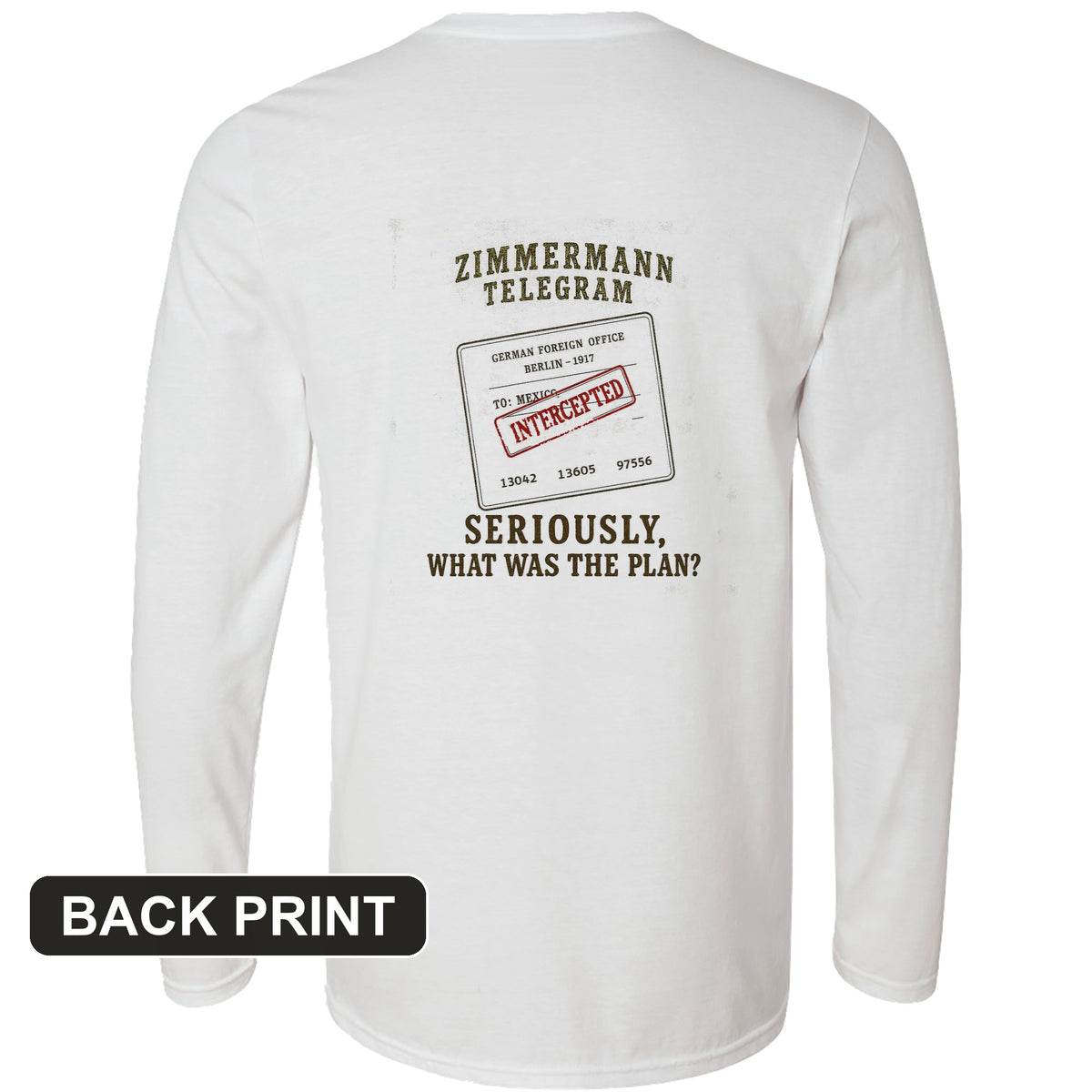 Zimmermann Telegram Back Print Long Sleeve T-Shirt