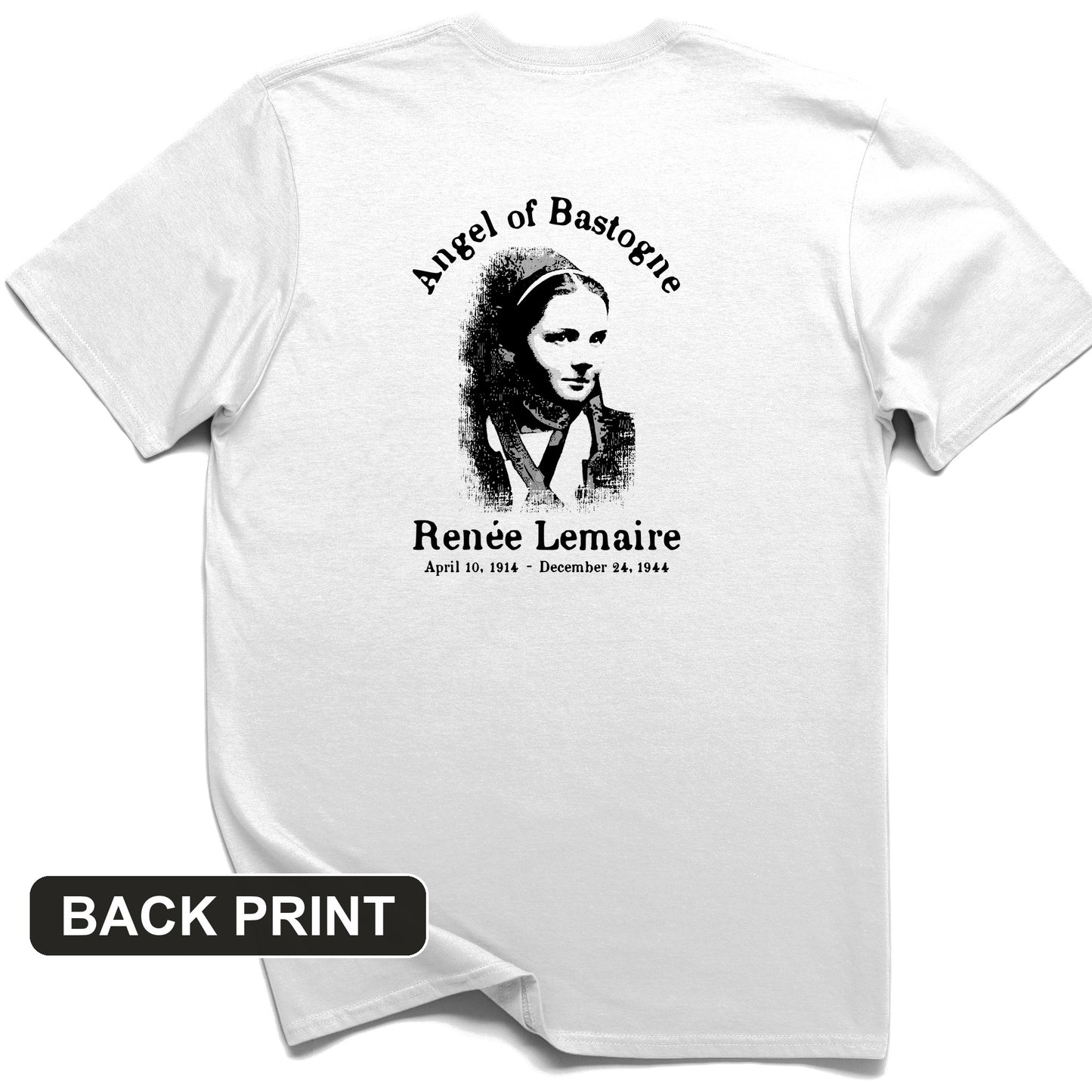 Angel of Bastogne Back Print T-Shirt