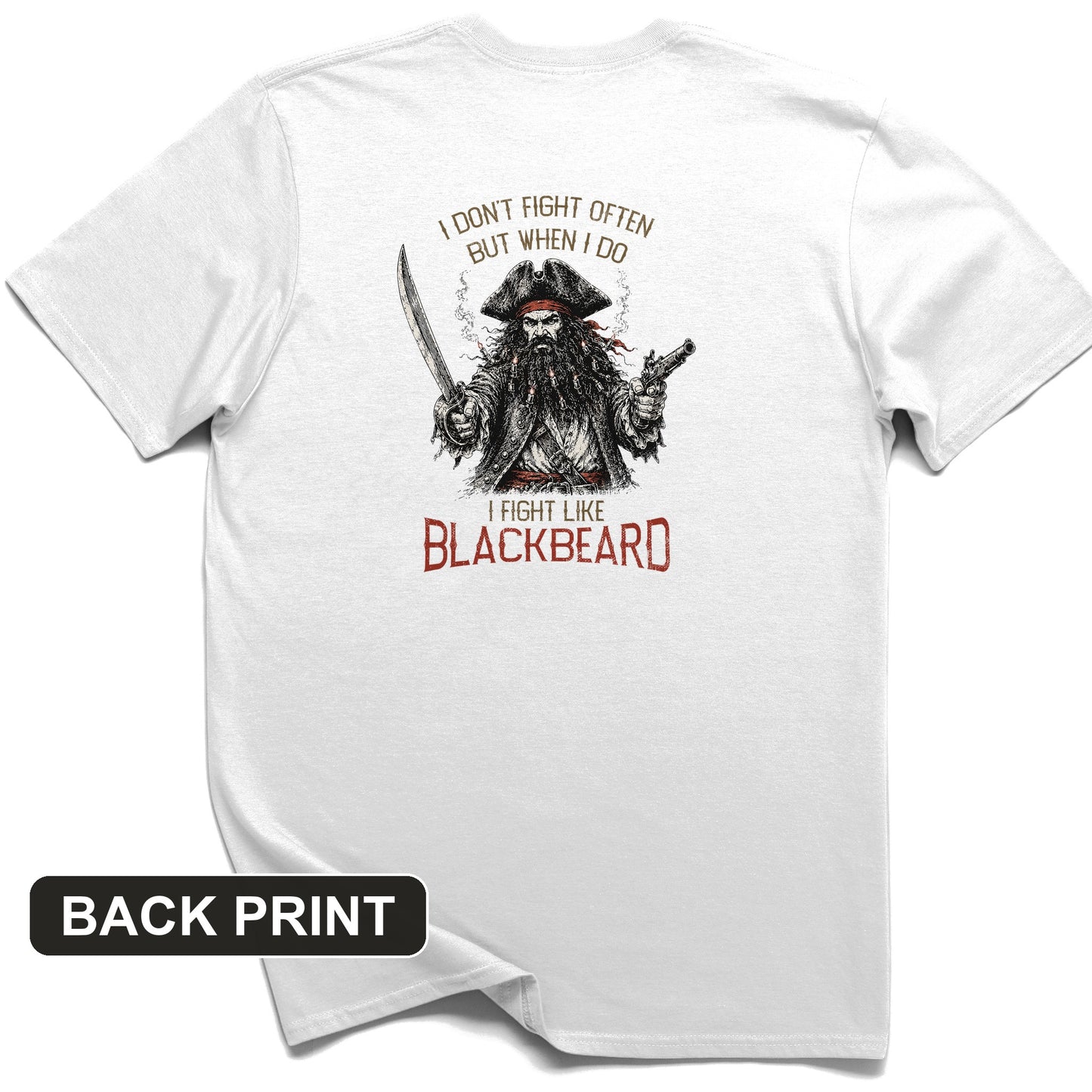 Blackbeard Back Print T-Shirt