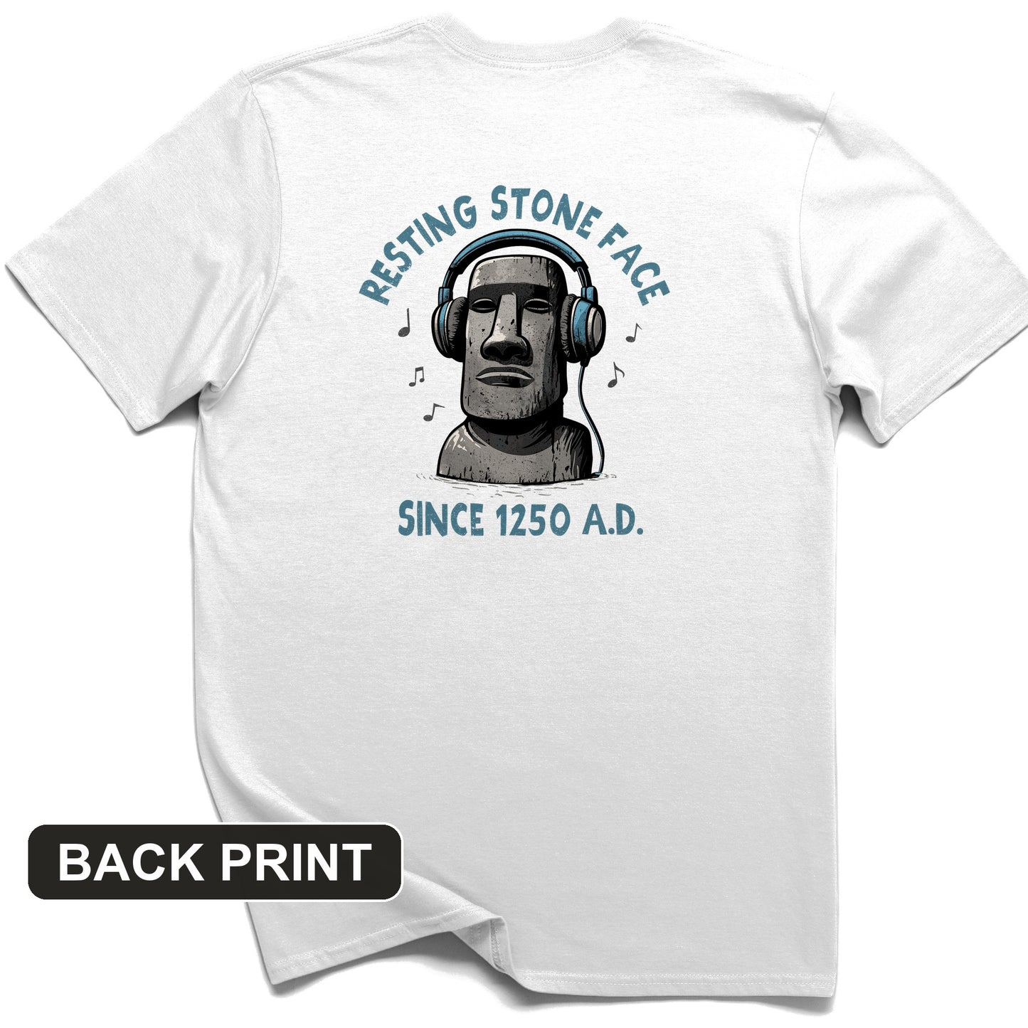 Easter Island Back Print T-Shirt