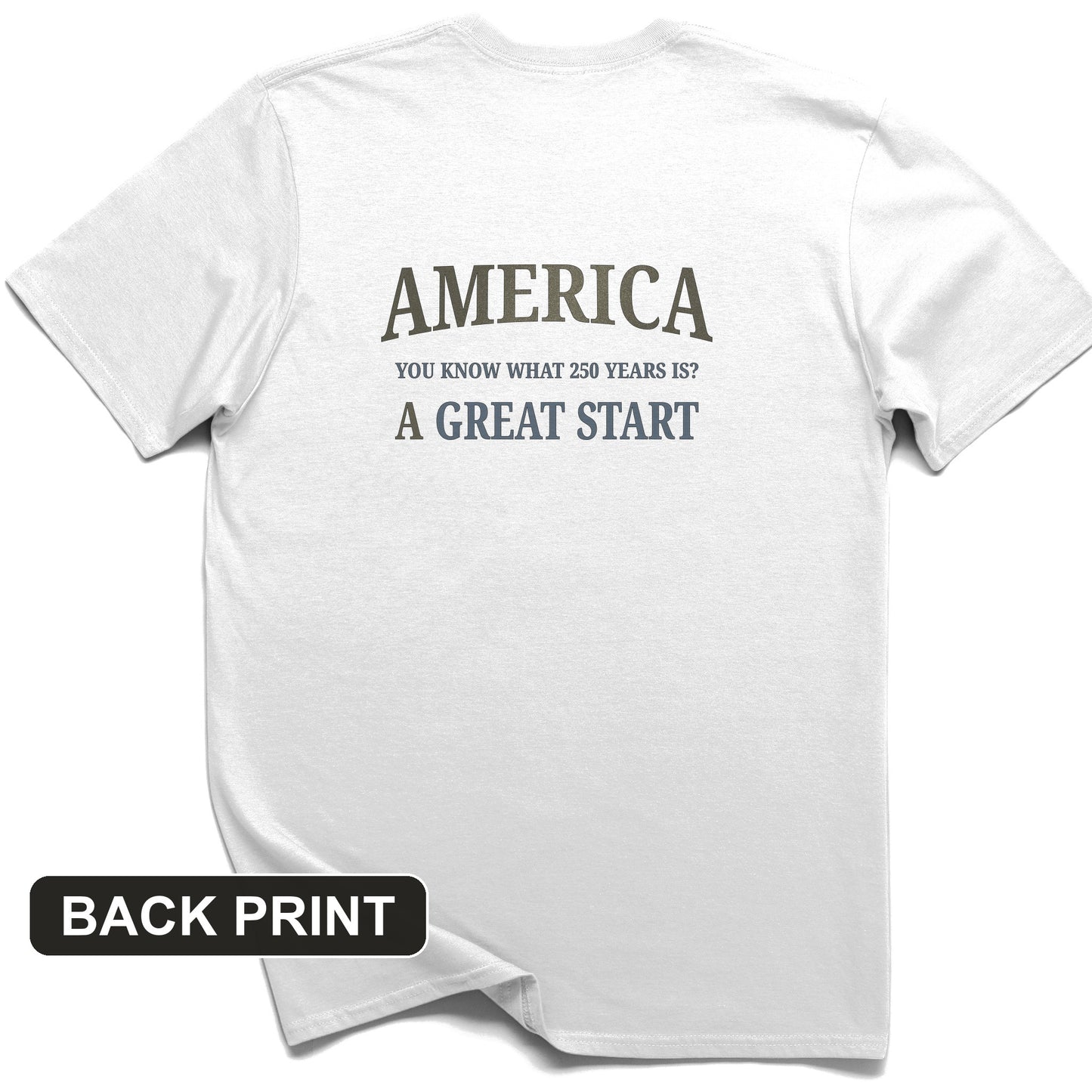 Great Start Back Print T-Shirt