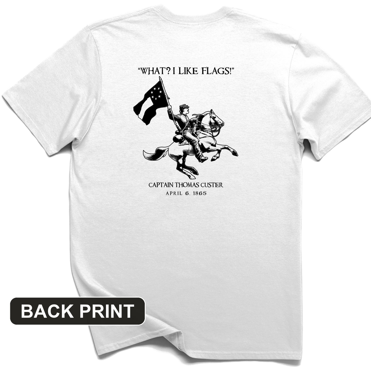 I Like Flags Back Print T-Shirt