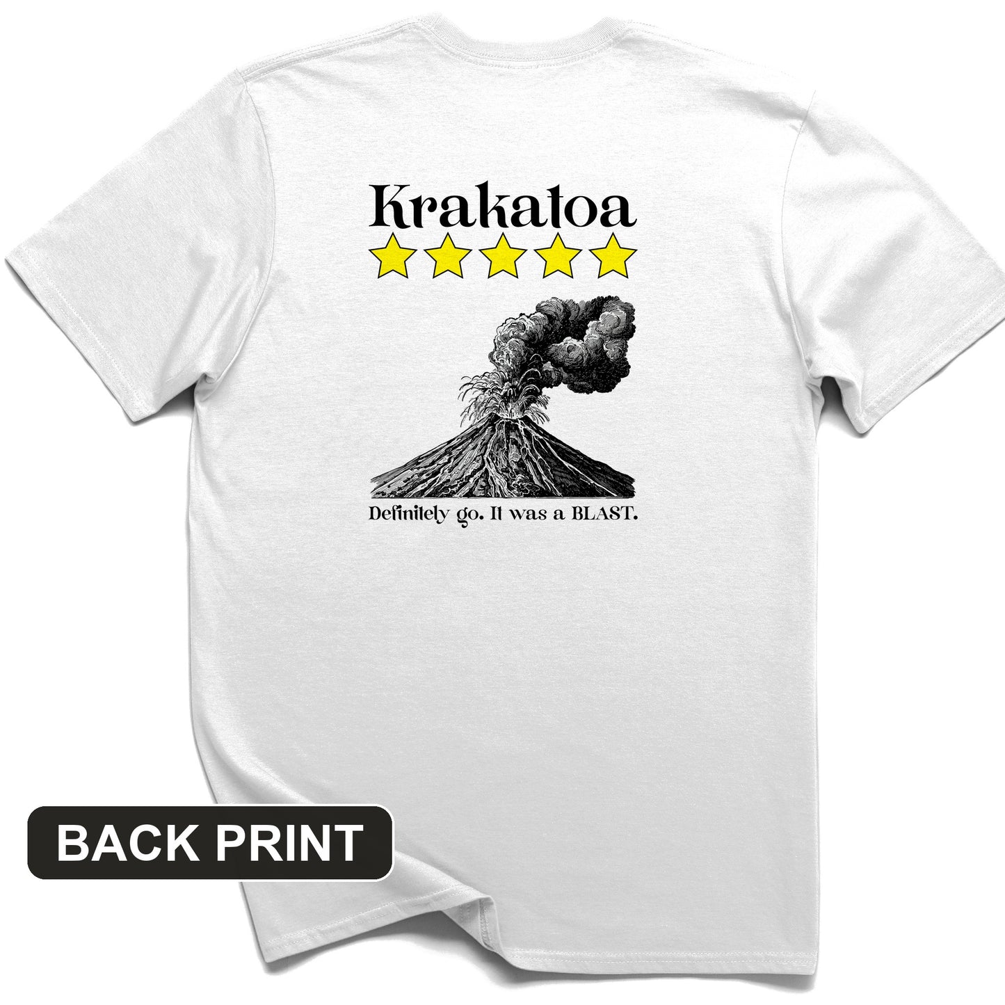 Krakatoa 5 Star Back Print T-Shirt