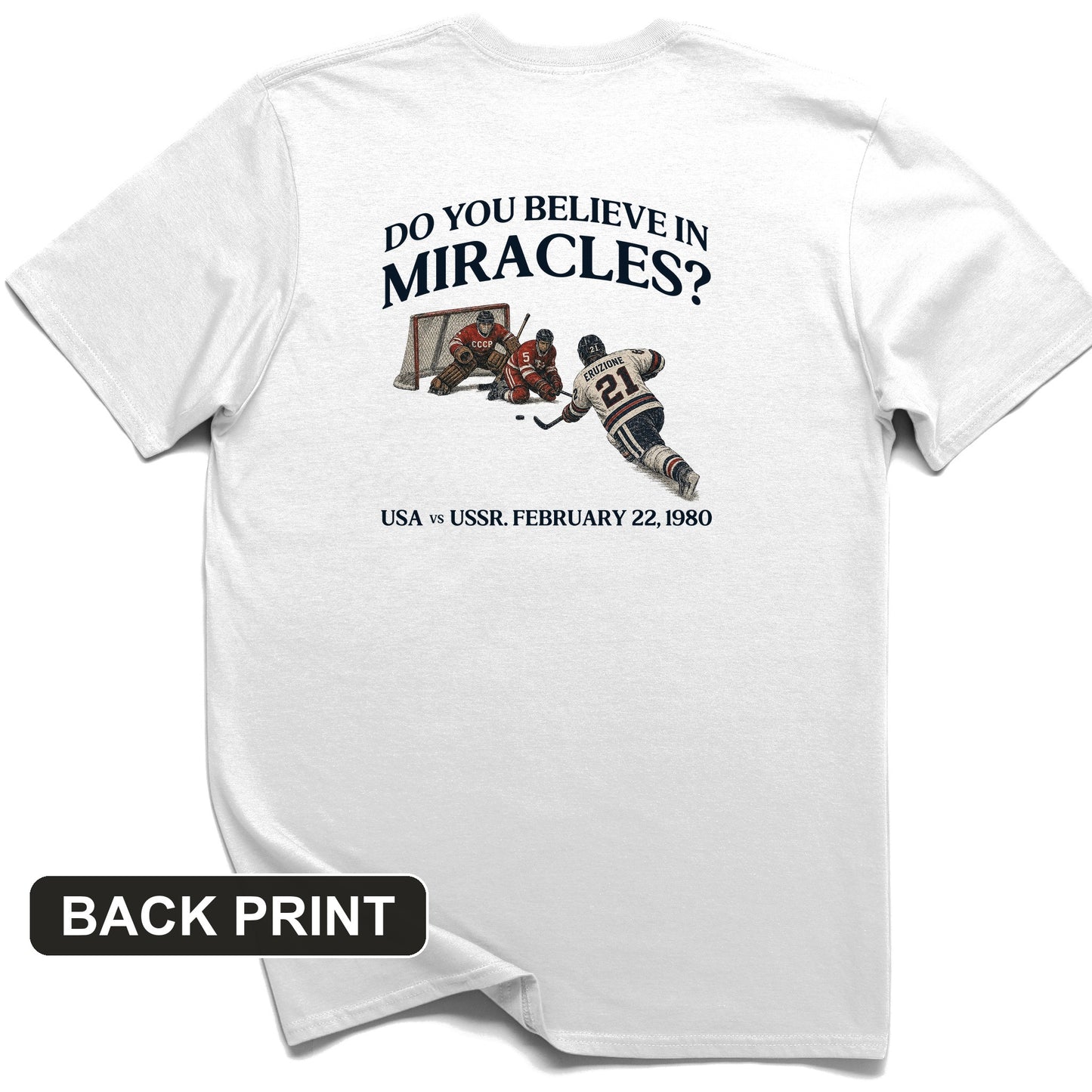 Miracle on Ice Back Print T-Shirt