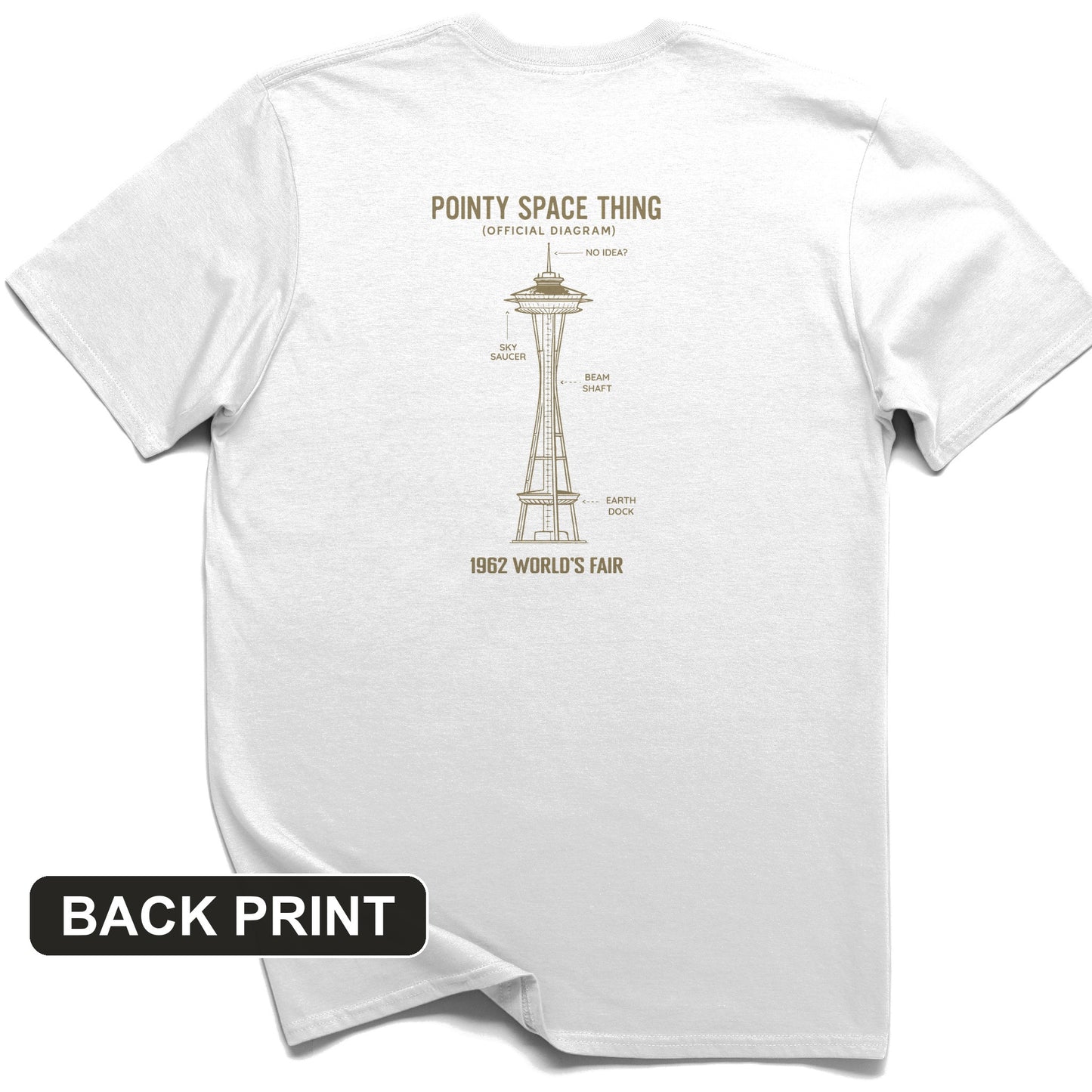 Pointy Space Thing Back Print T-Shirt