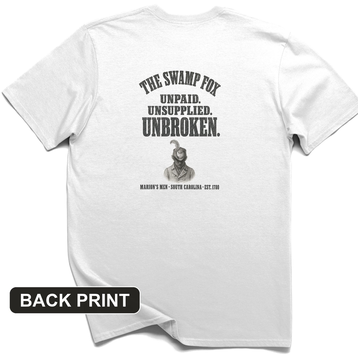 Swamp Fox Unbroken Back Print T-Shirt