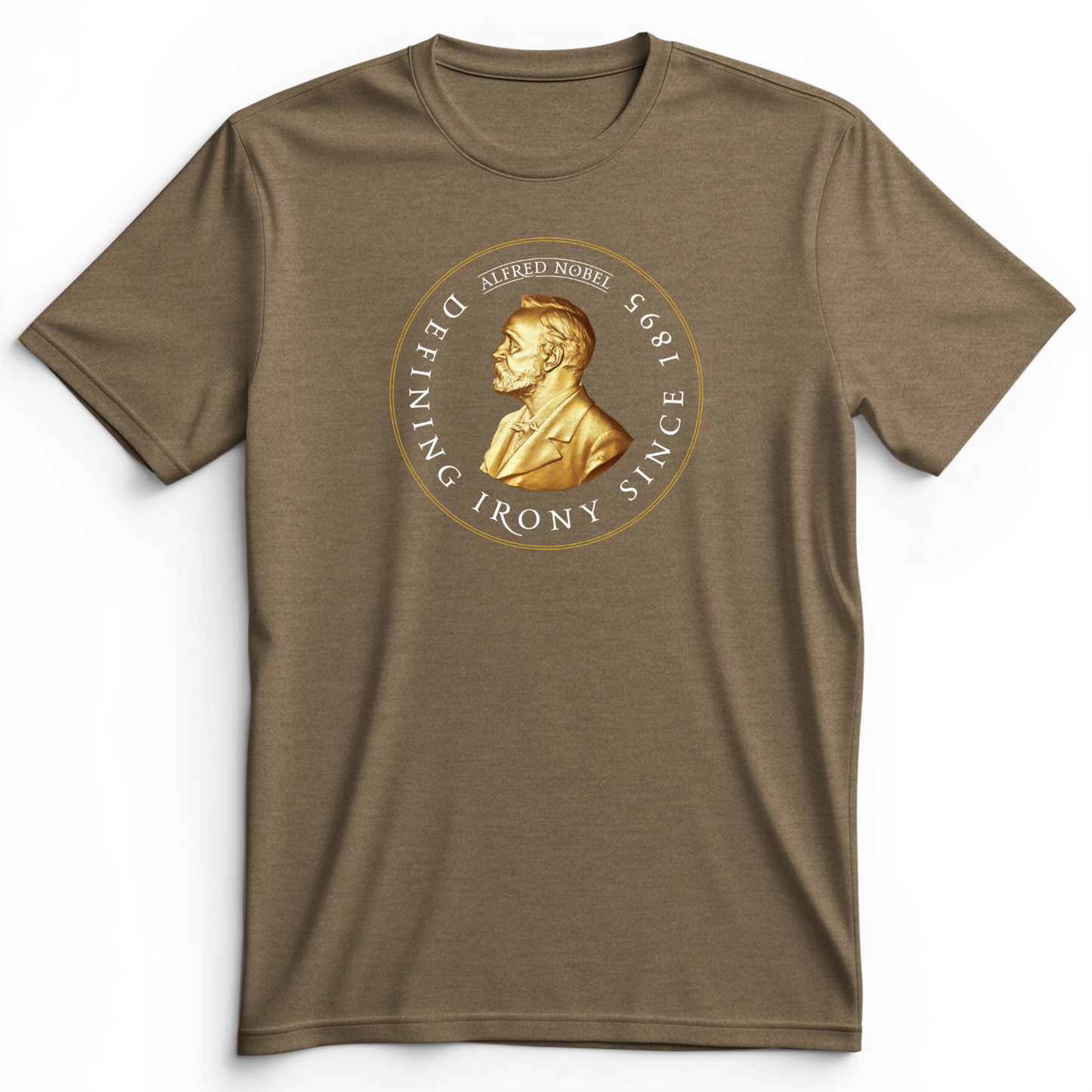 Alfred Nobel Premium Tee Heather Olive / S