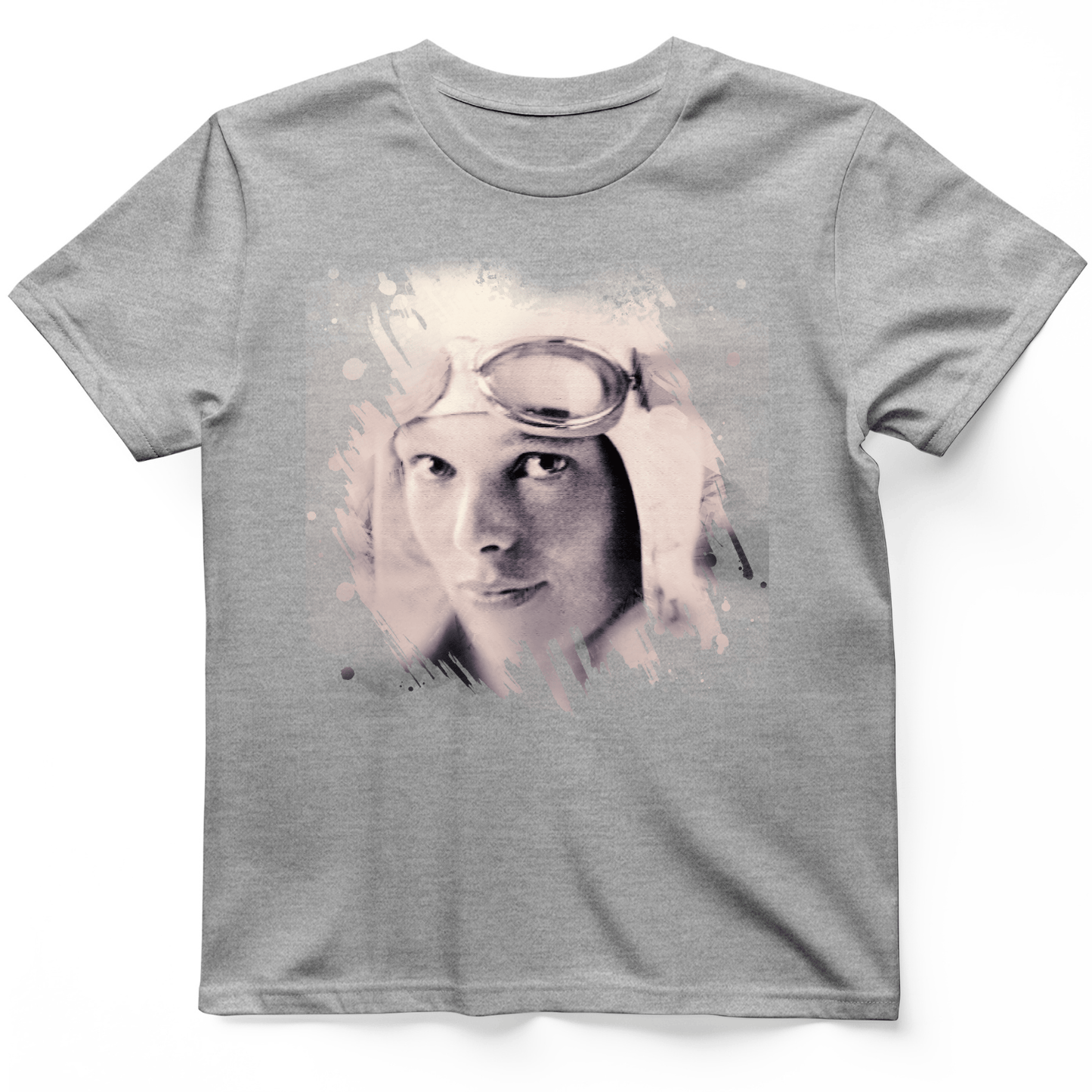 Amelia Earhart in Color T-Shirt Sport Grey / S