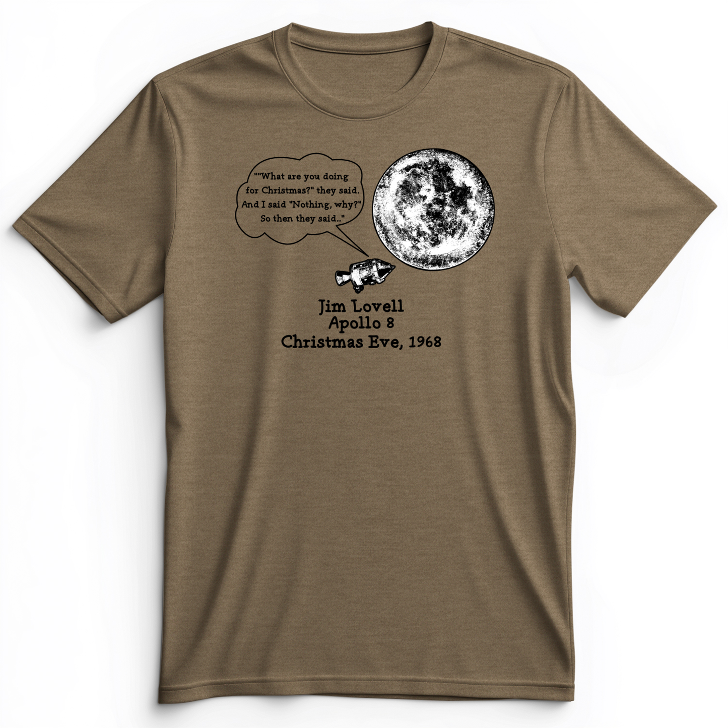 Apollo 8 Premium Tee Heather Olive / S