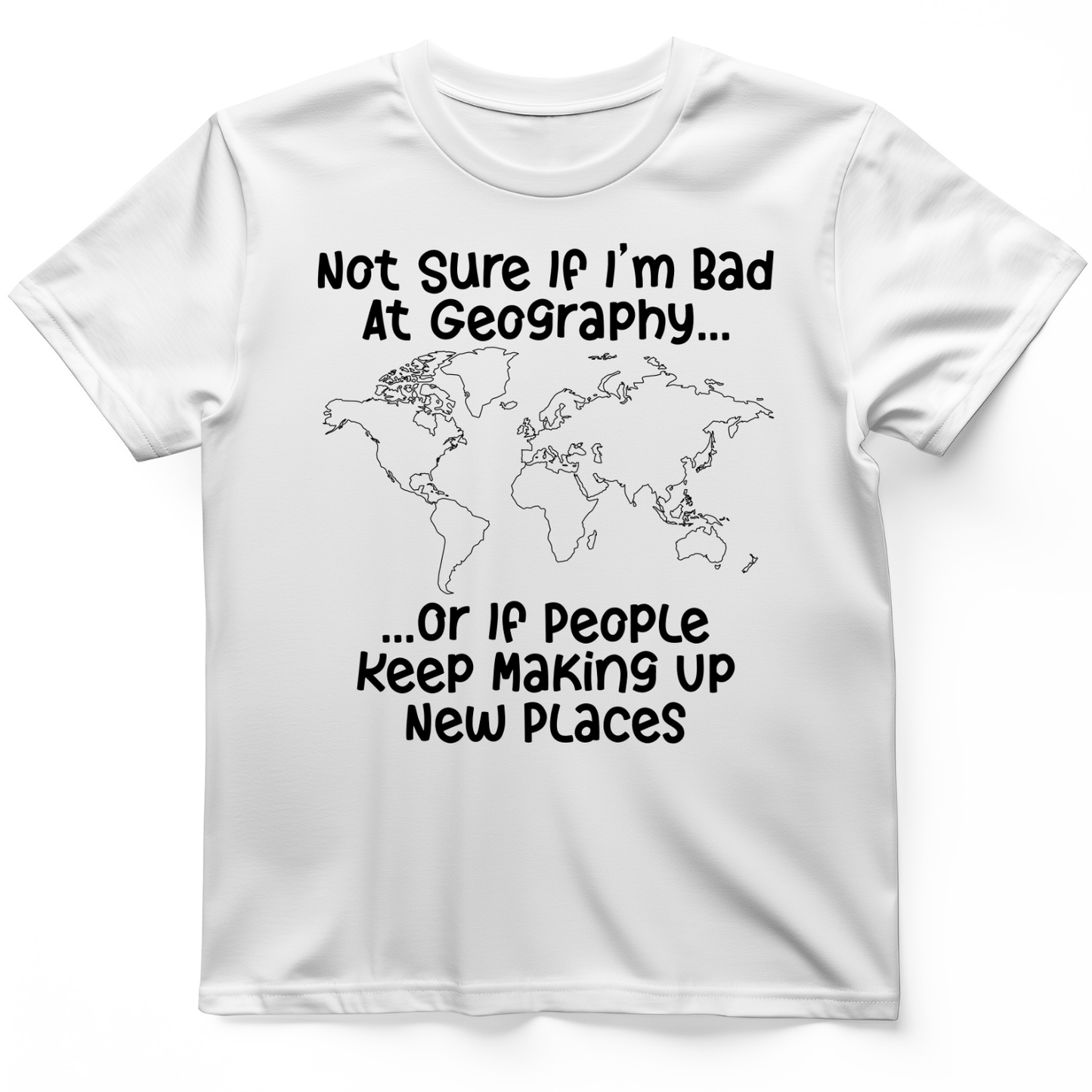 Bad at Geography T-Shirt White / S