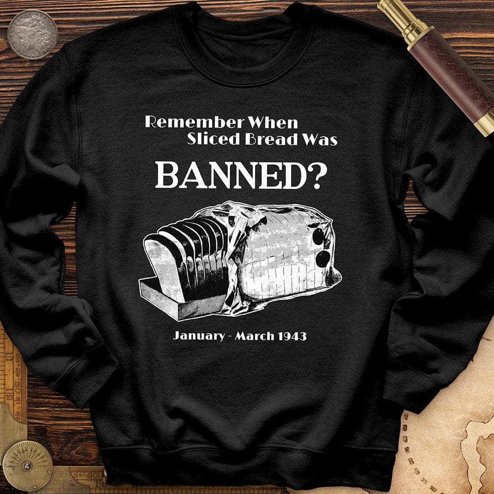 Banned Sliced Bread Crewneck Black / S