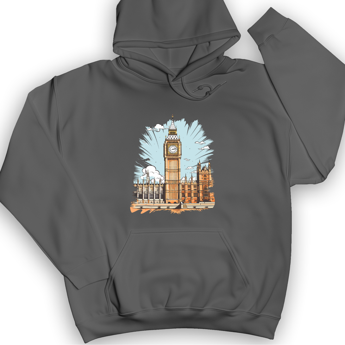 Big Ben Cultural Landmark Hoodie Charcoal / S
