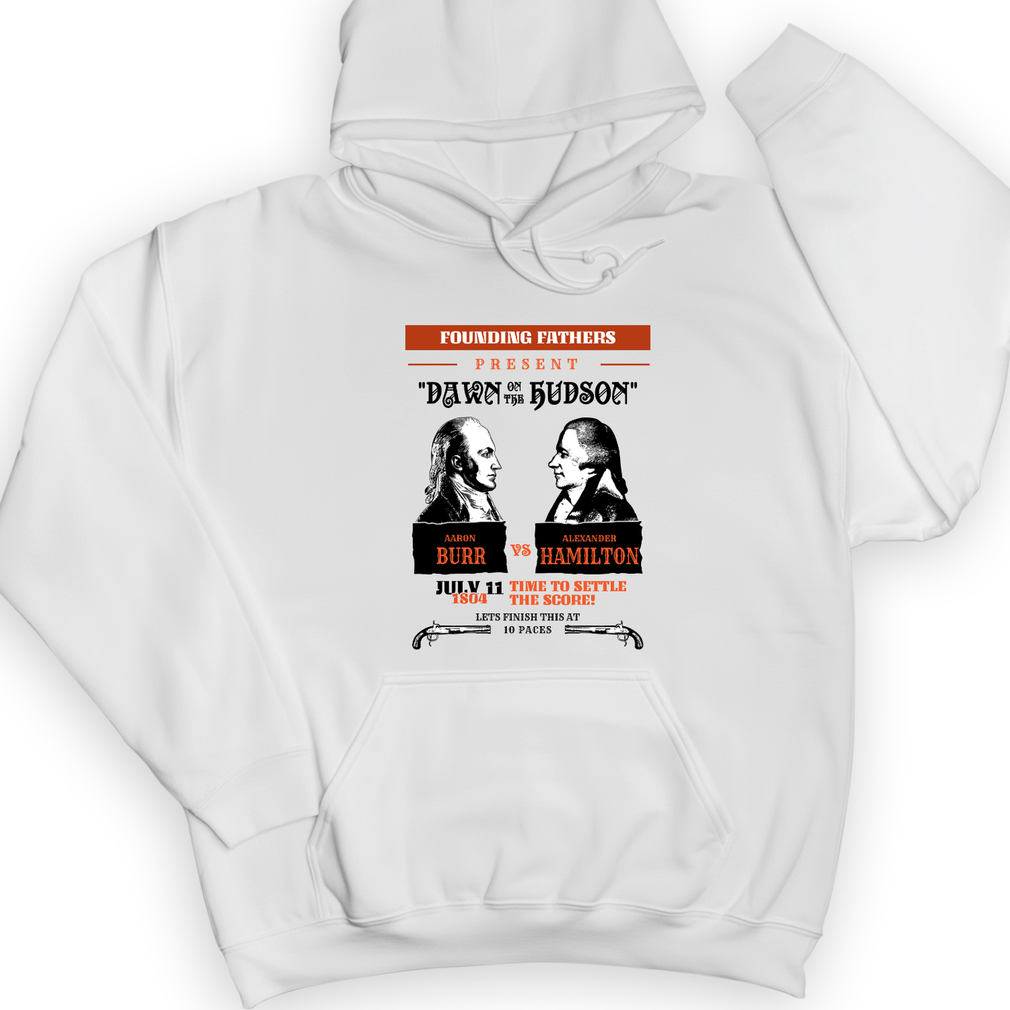 Burr vs Hamilton Hoodie White / S