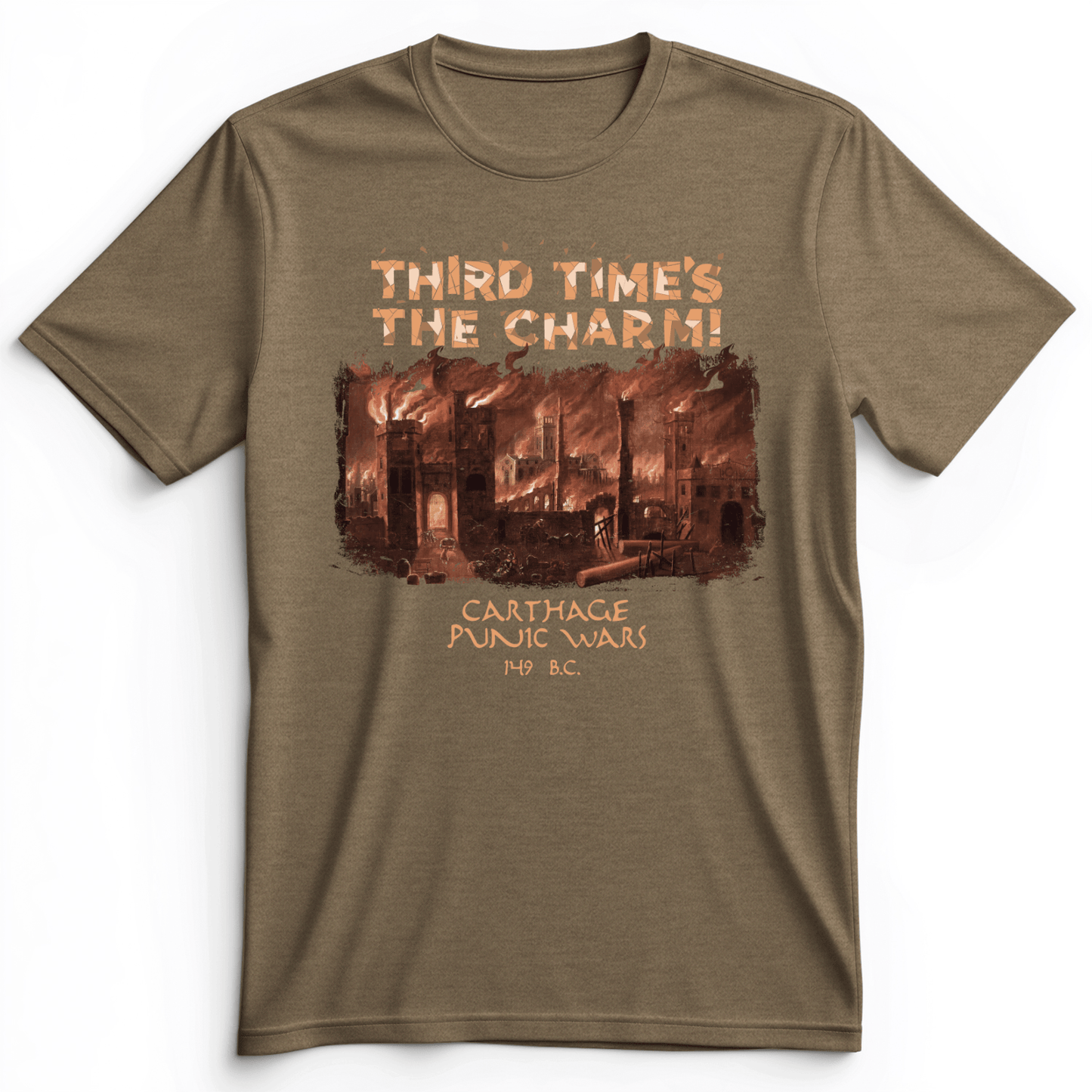 Carthage Premium Tee Heather Olive / S