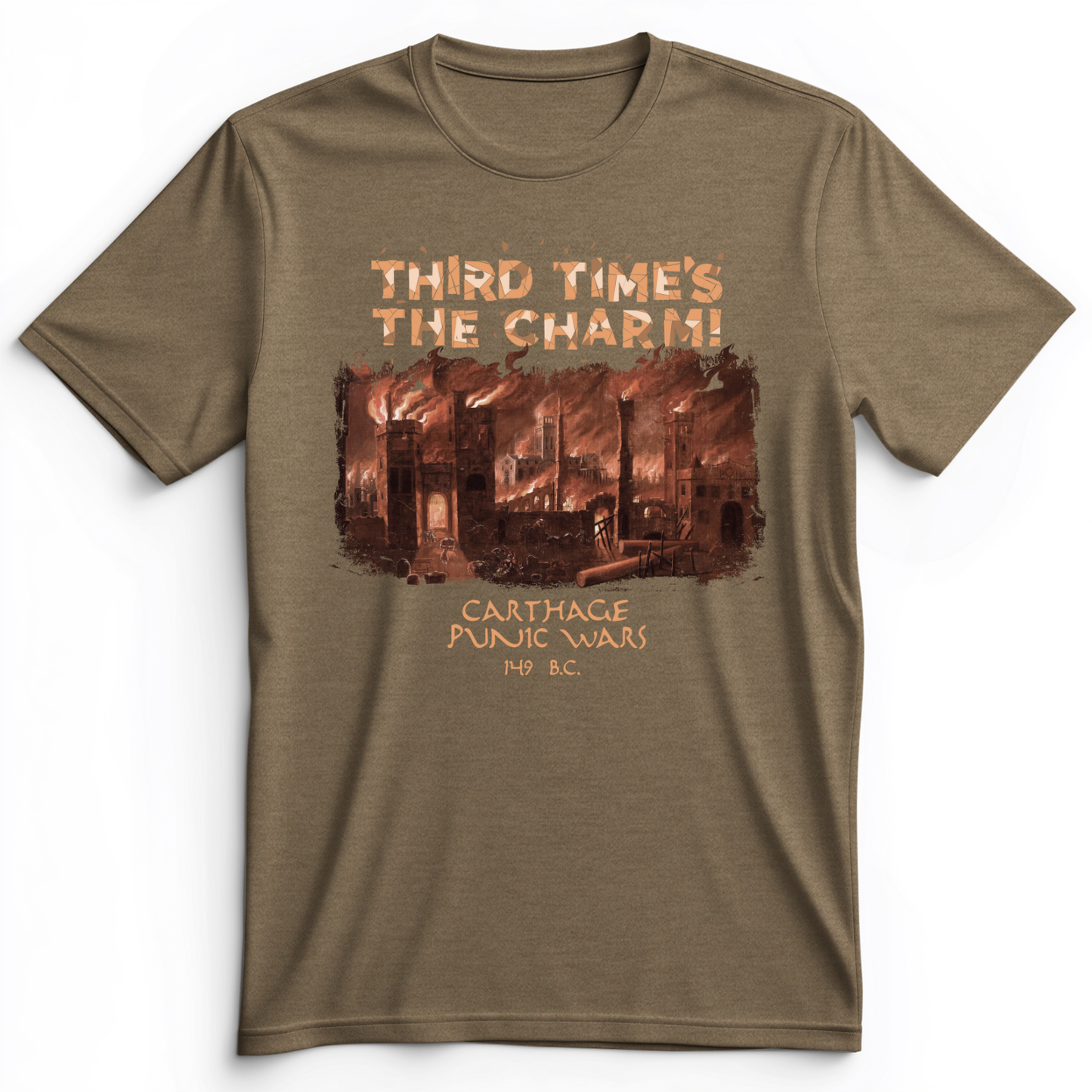 Carthage Premium Tee Heather Olive / S