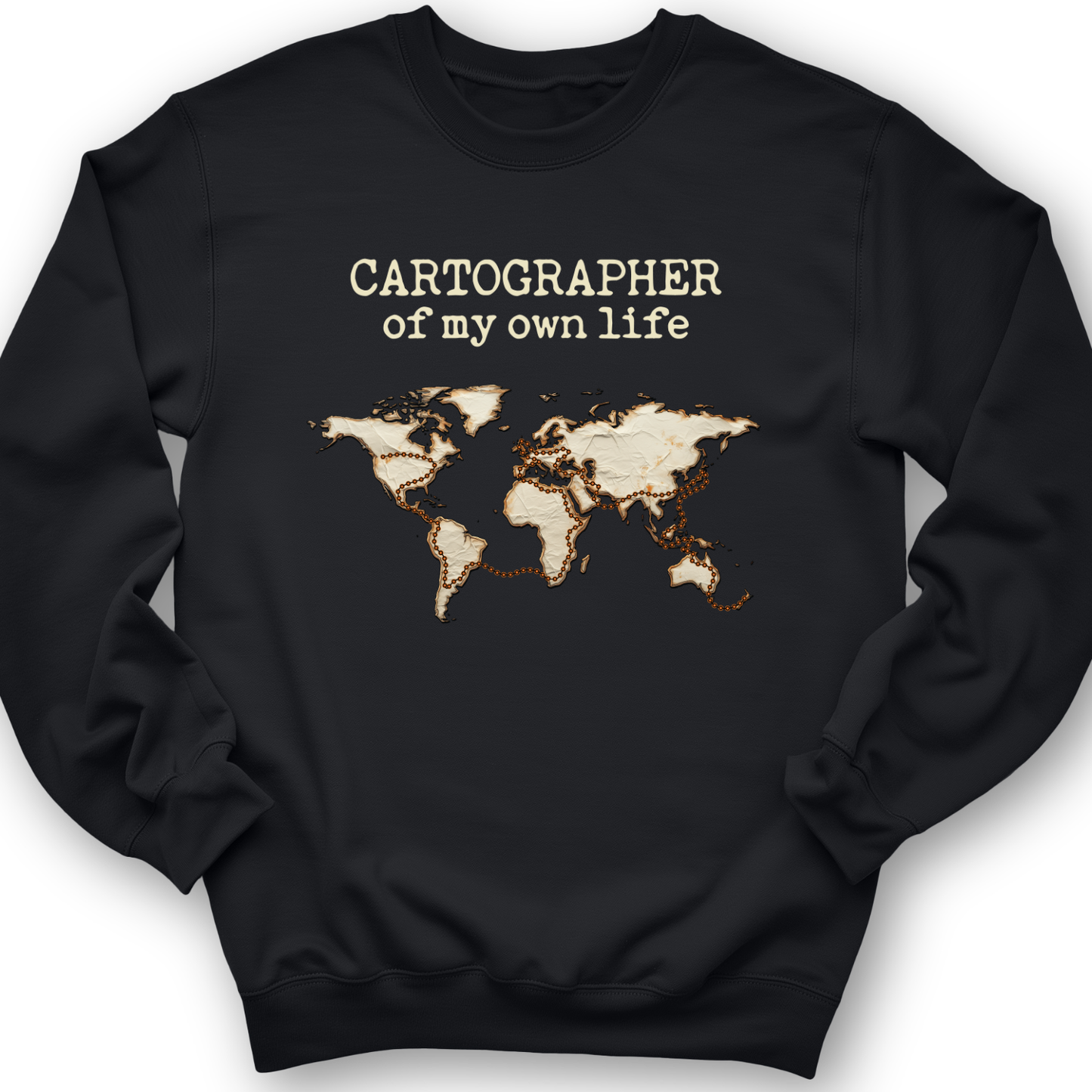 Cartographer of my Own Life Crewneck Black / S