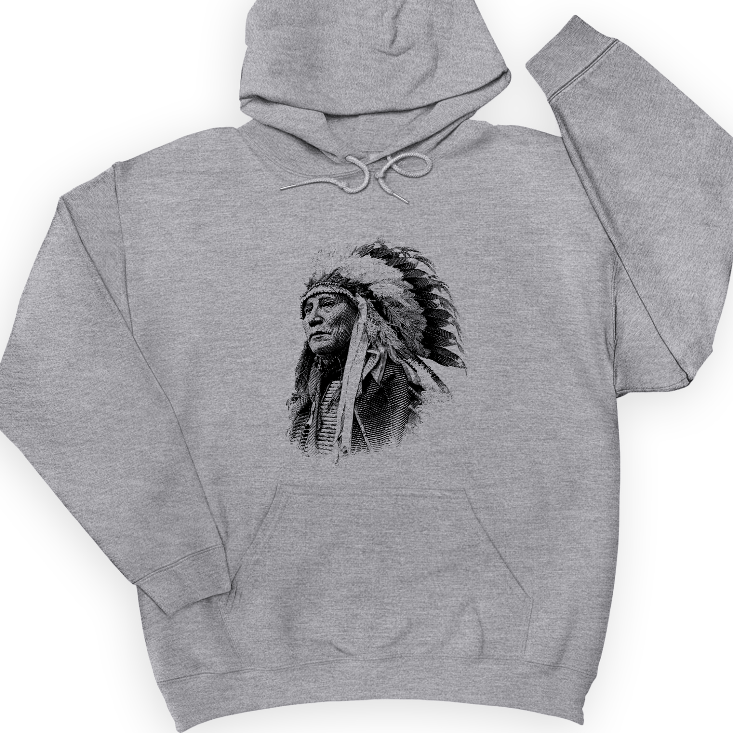 Chief Hollow Horn Bear Hoodie Sport Grey / S