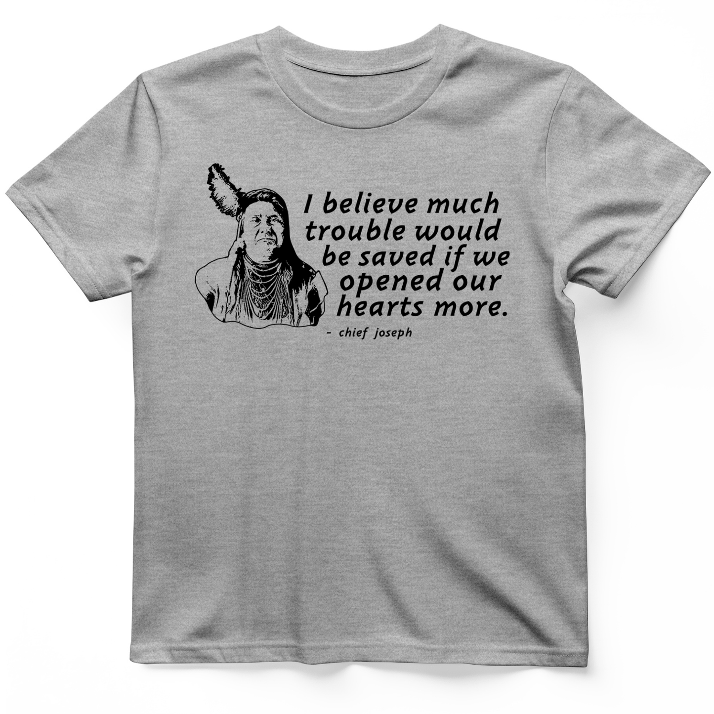 Chief Joseph Open Hearts T-Shirt Sport Grey / S