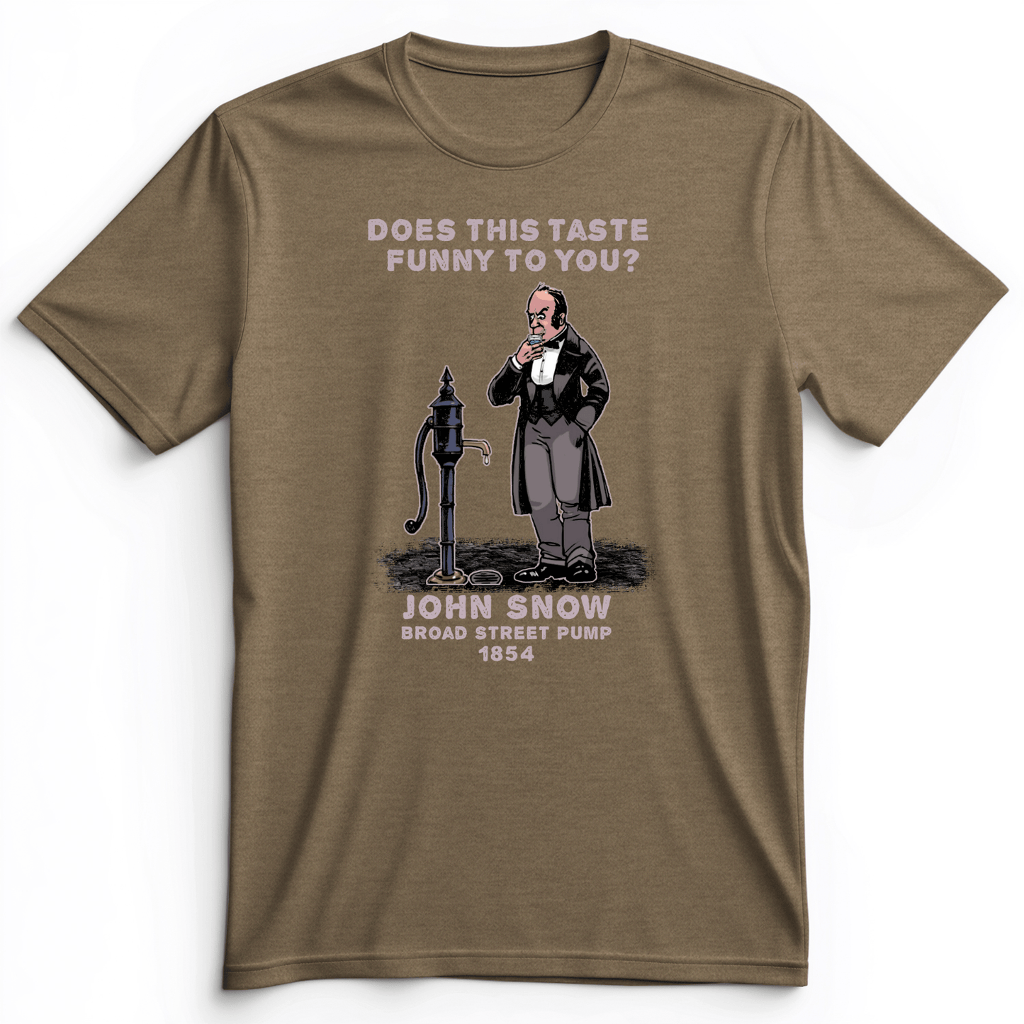 Cholera Fountain Premium Tee Heather Olive / S