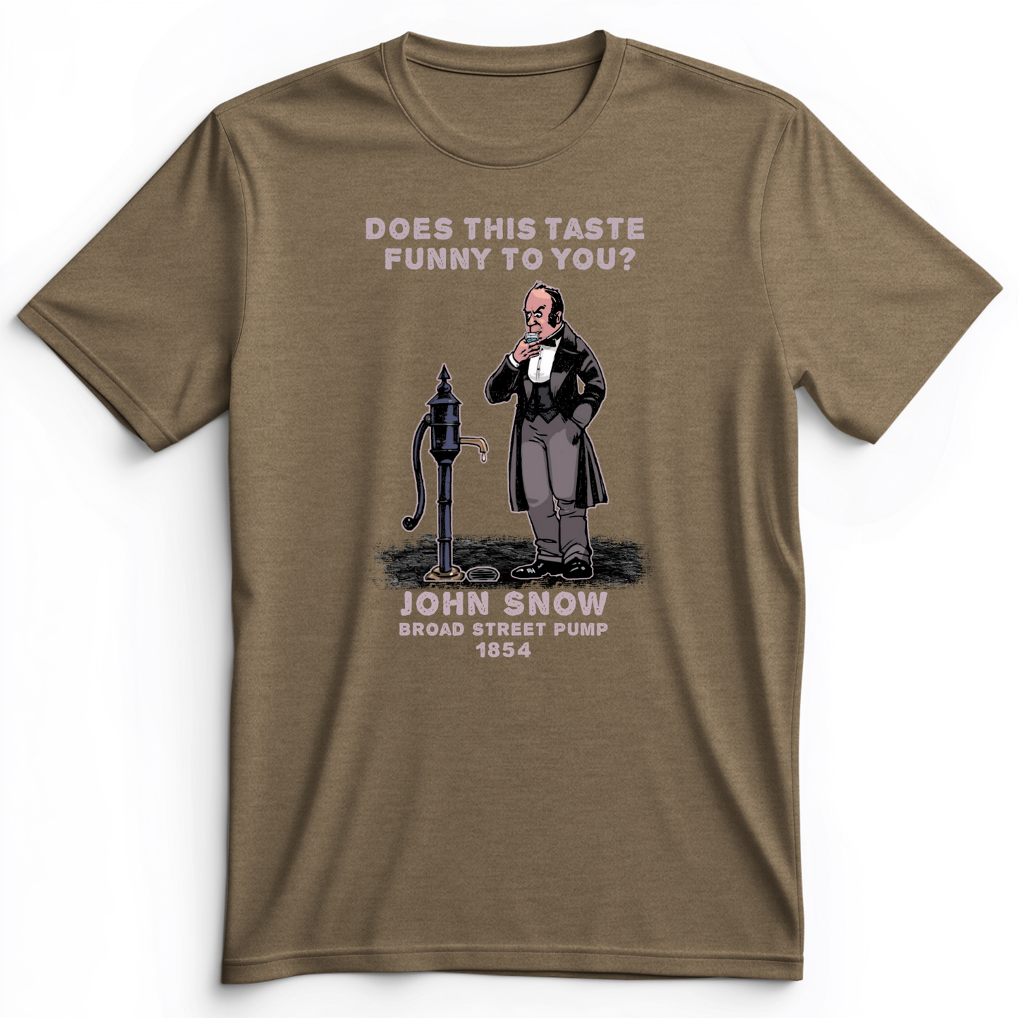 Cholera Fountain Premium Tee Heather Olive / S