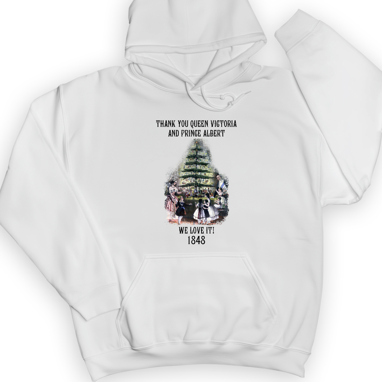 Christmas Tree Hoodie White / S