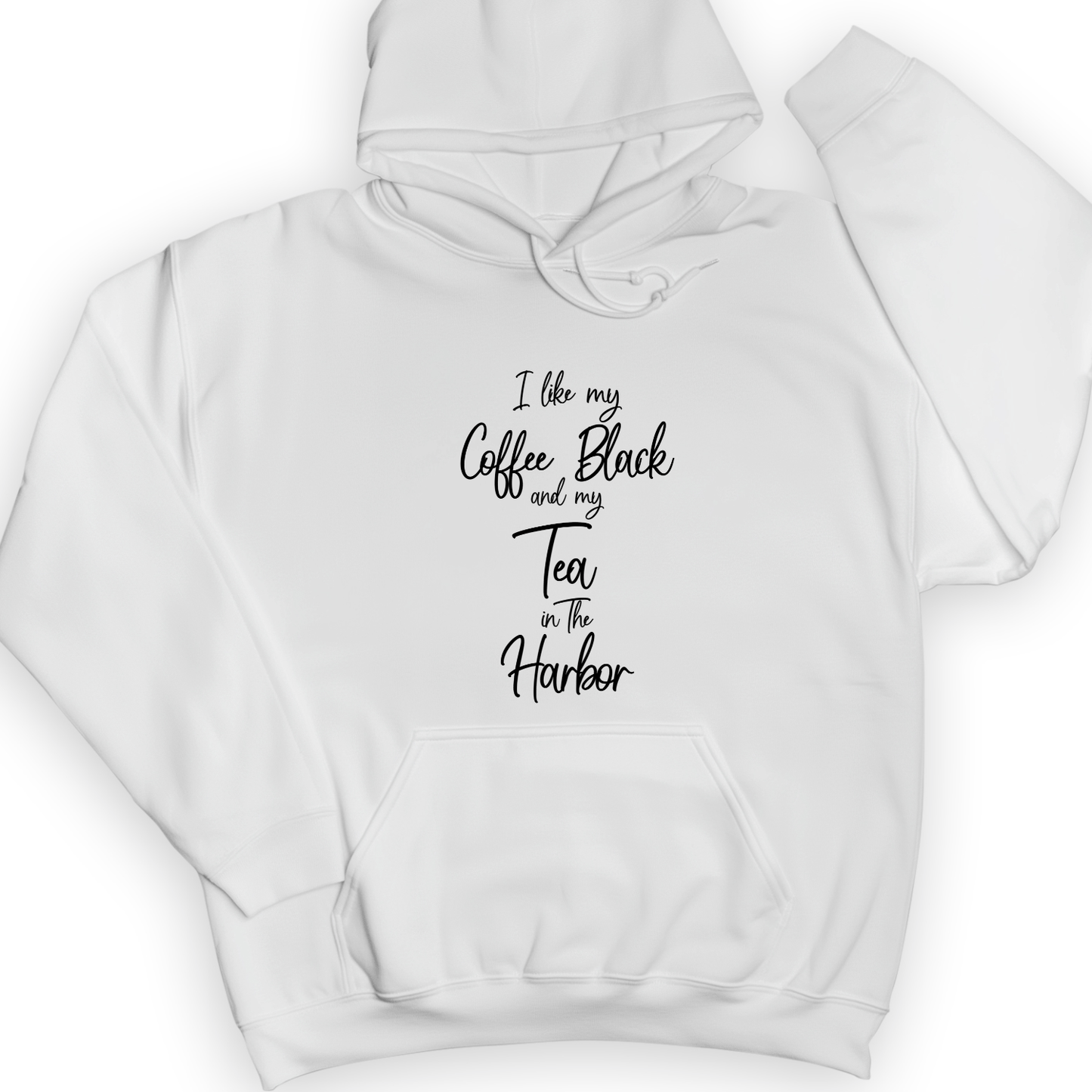Coffee Black Hoodie White / S