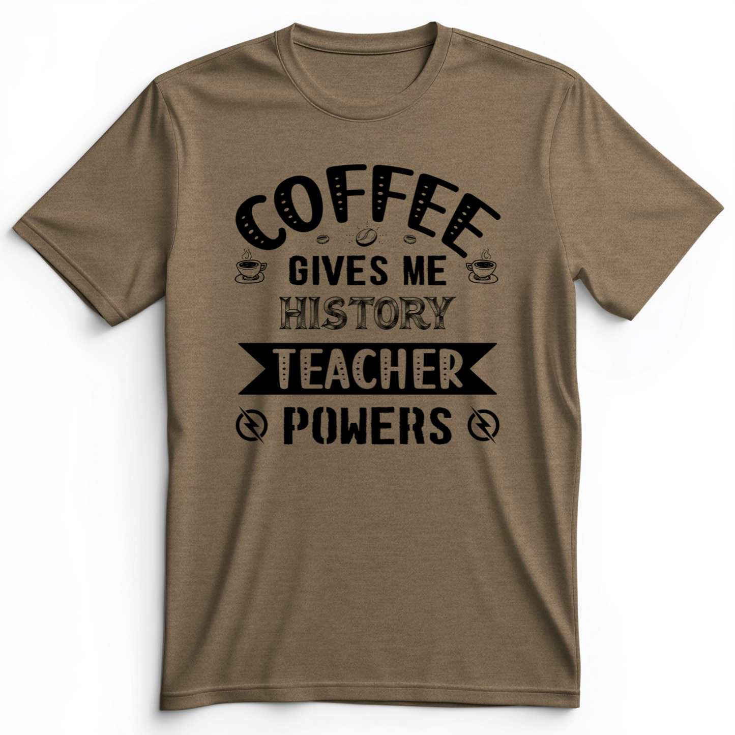 Coffee Power Premium Tee Heather Olive / S